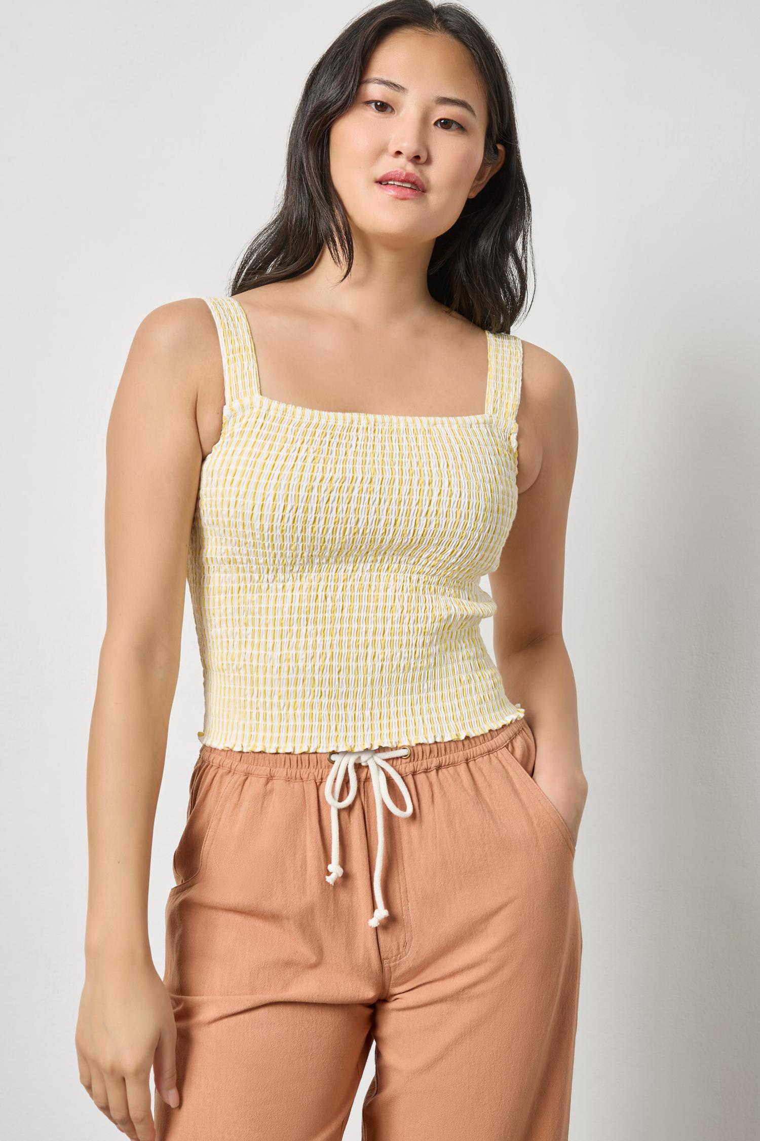 STRIPED SMOCKED TANK