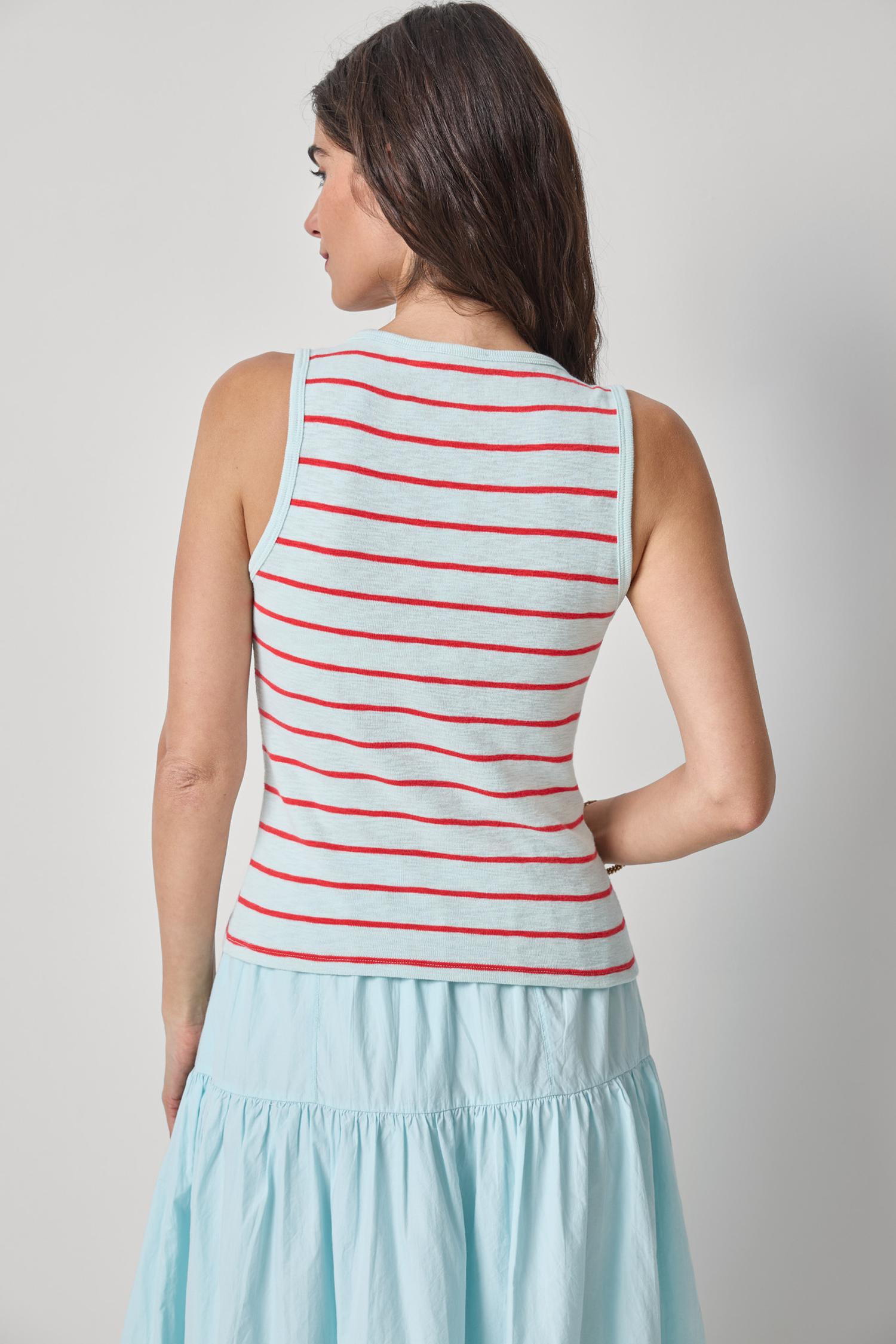 STRIPED WIDE STRAP TANK