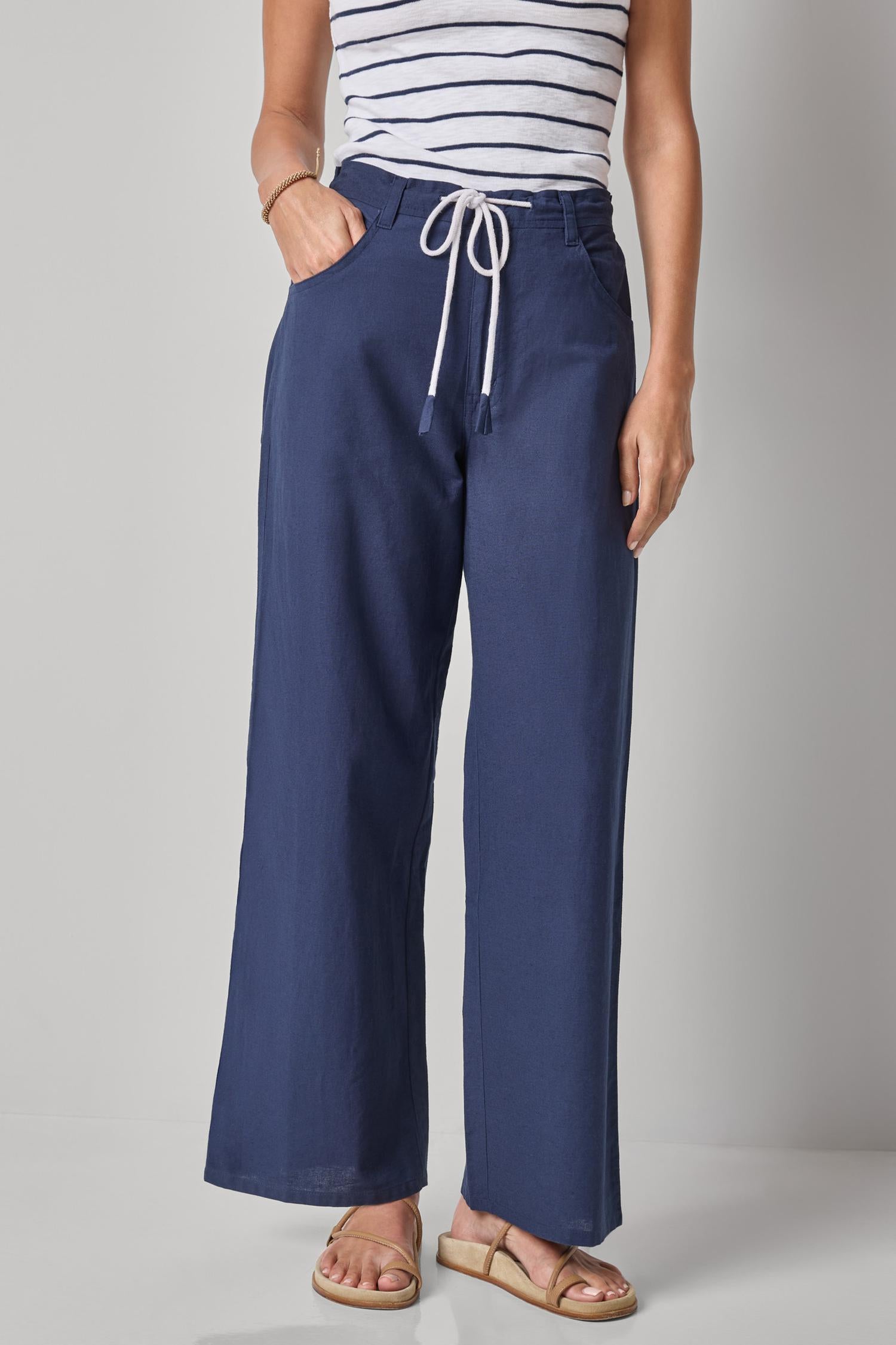 LINEN STRAIGHT LEG PANT