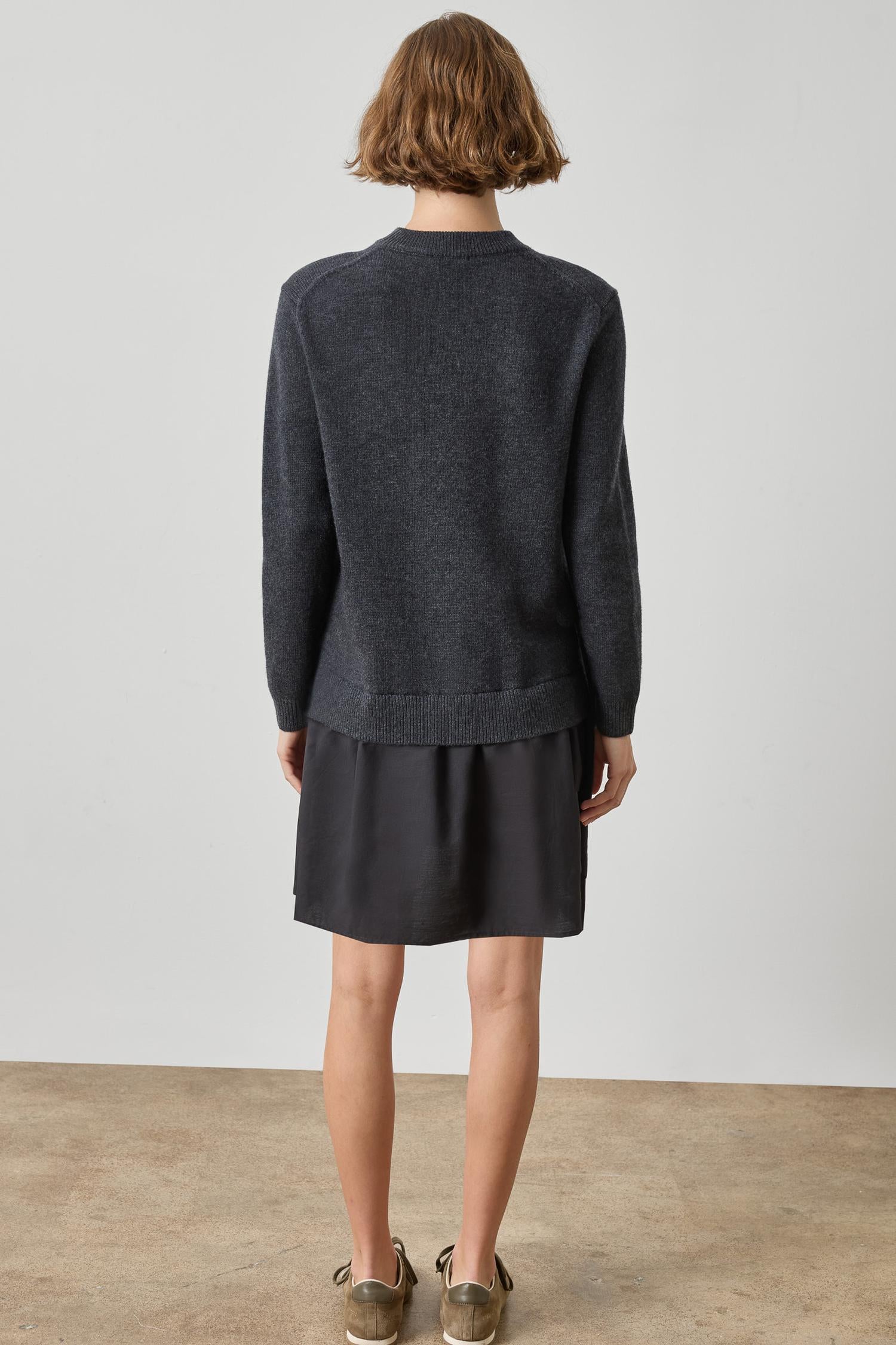 SHORT COMBO SWEATER DRESS