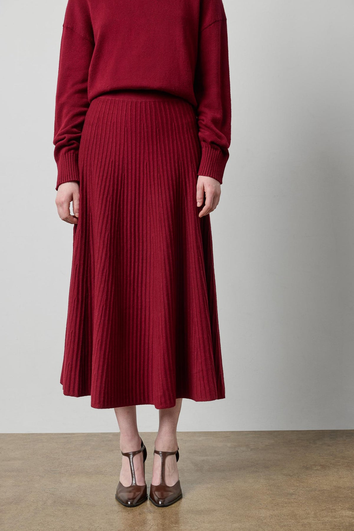 KNIT FLARED SKIRT