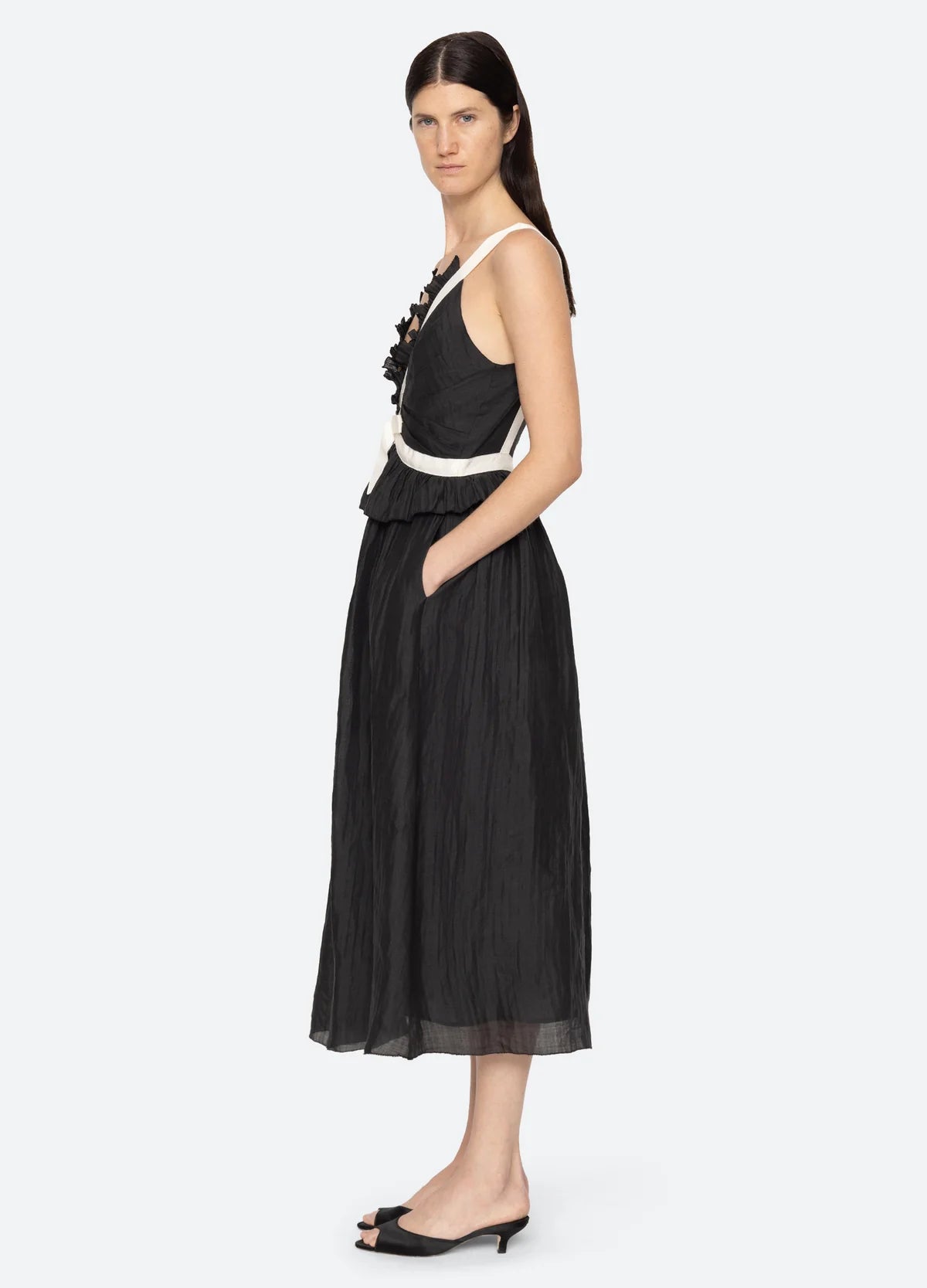 SEA NY THALIA RAMIE TANK MIDI DRESS