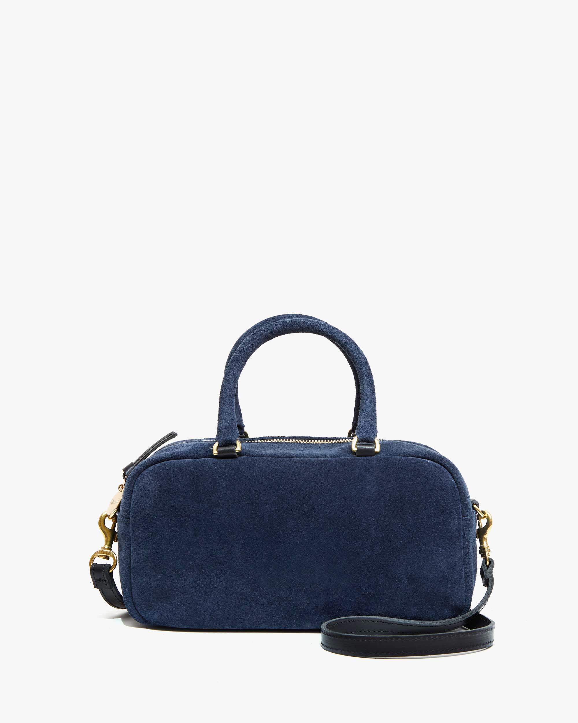 CLARE V PETIT CLAUDINE NAVY SUEDE