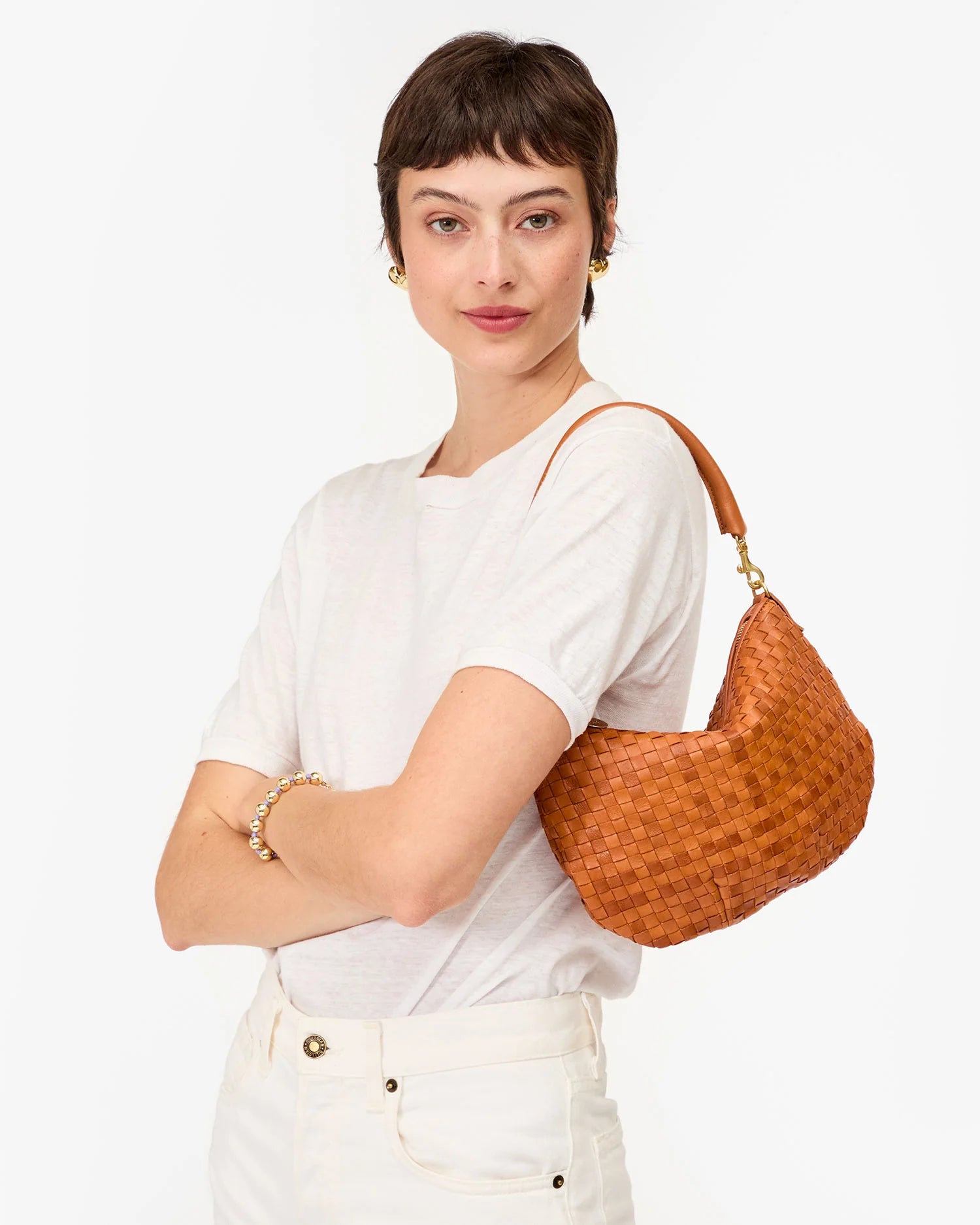 CLARE V PETIT MOYEN - NATURAL WOVEN
