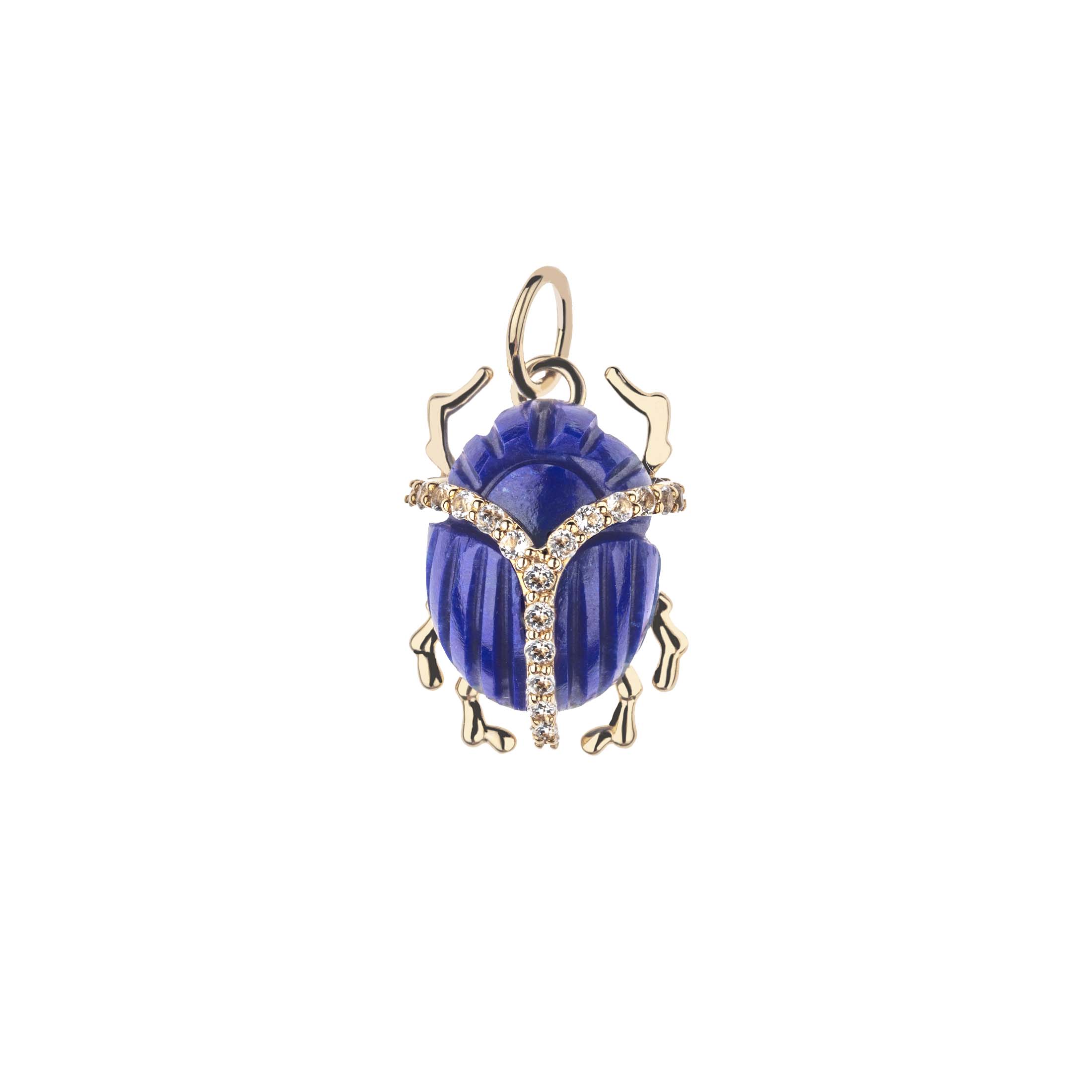 PROTECT LAPIS SCARAB DELICATE CHAIN