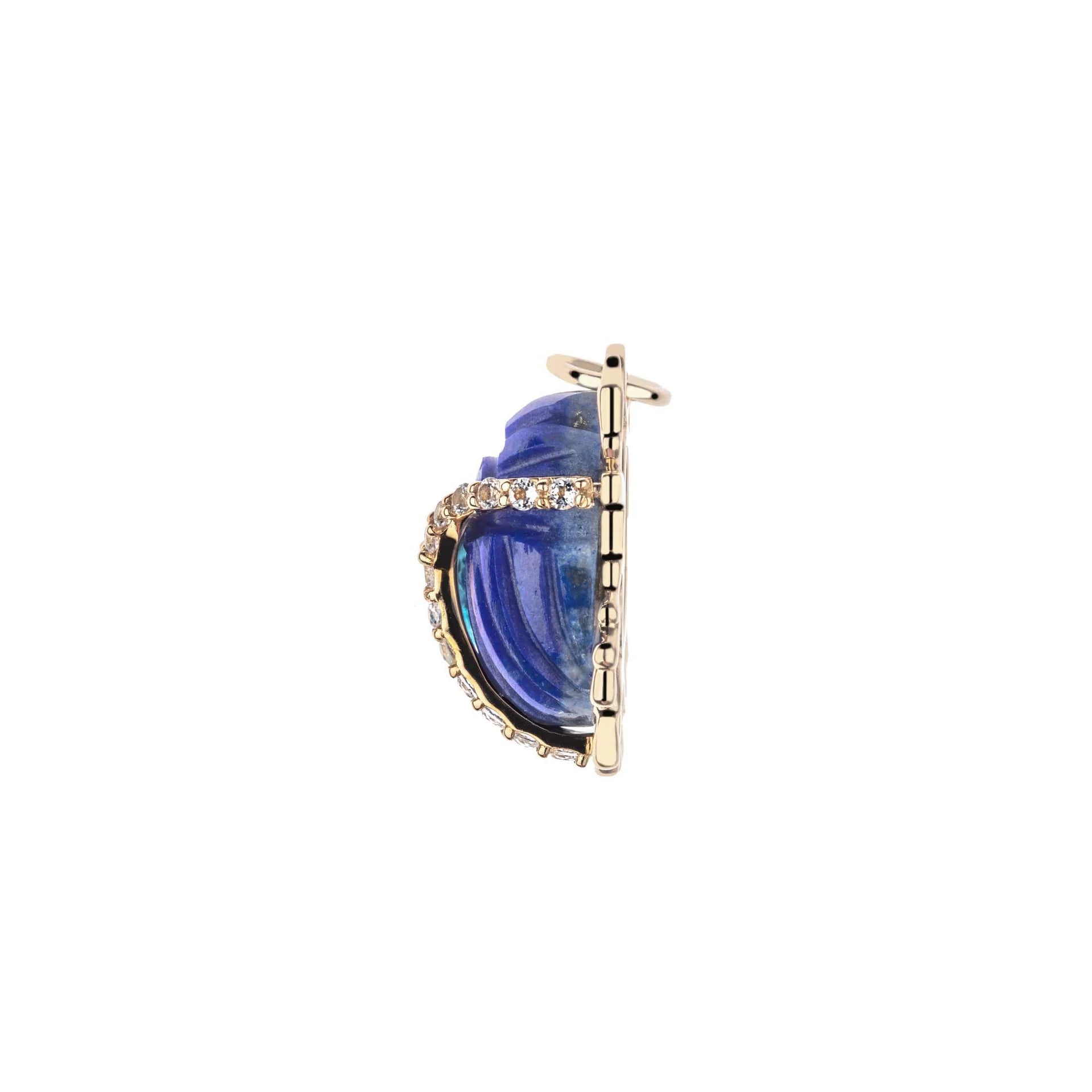 PROTECT LAPIS SCARAB DELICATE CHAIN