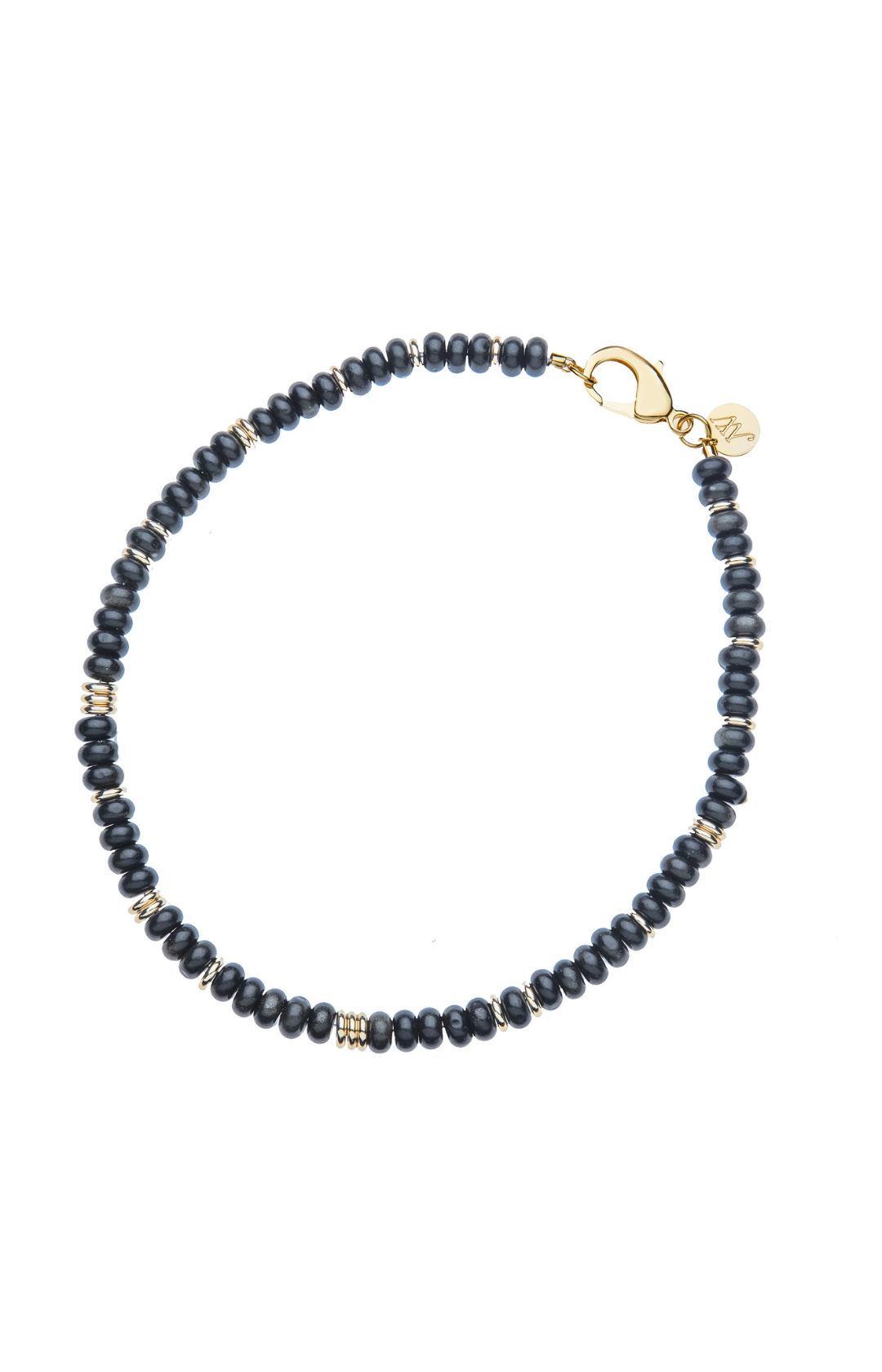 GUMDROP BEADED NECKLACE - OBSIDIAN
