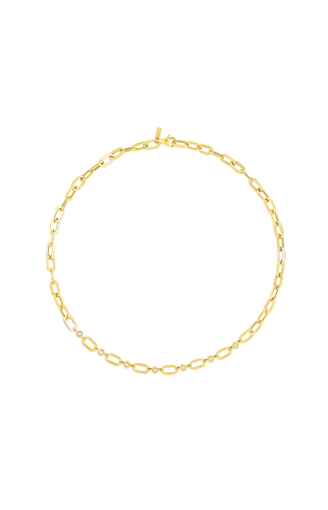 DIAMOND PILLOW JUMBO LINK CHAIN EF-61515 GOLD