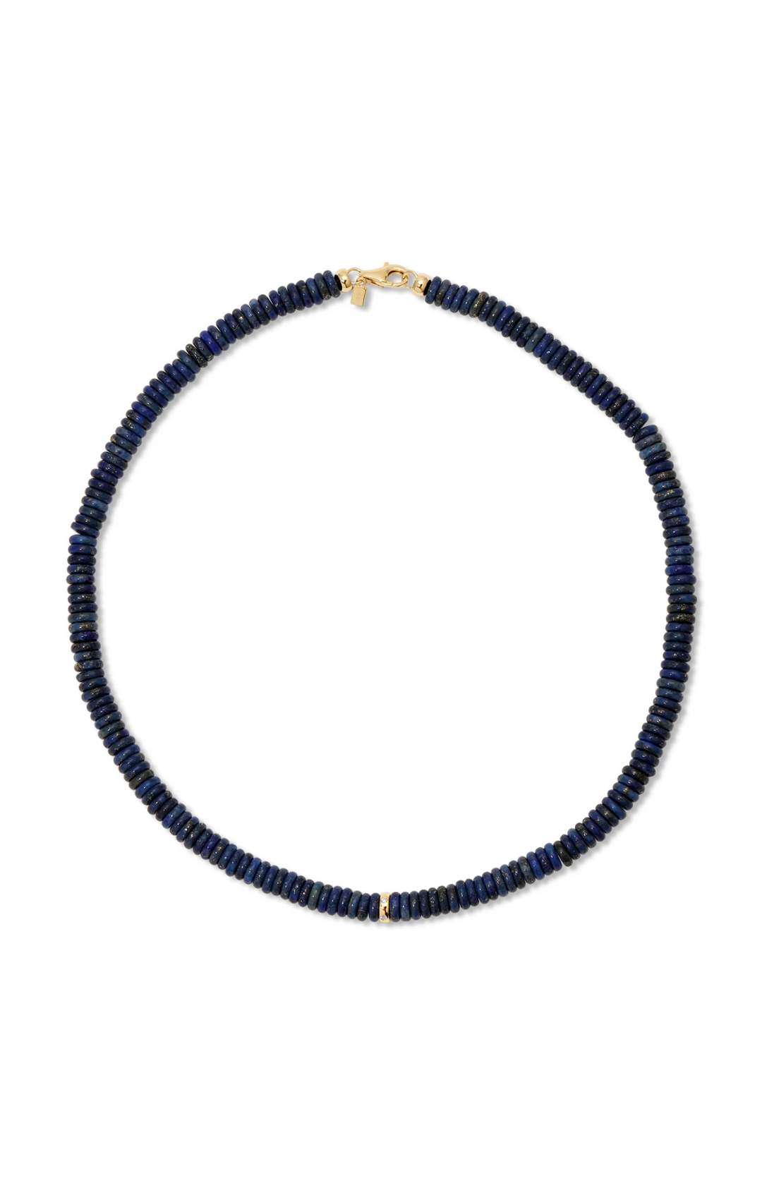 JUMBO LAPIS LAZULI RONDELLE BEAD NECKLACE EF-61981-LL