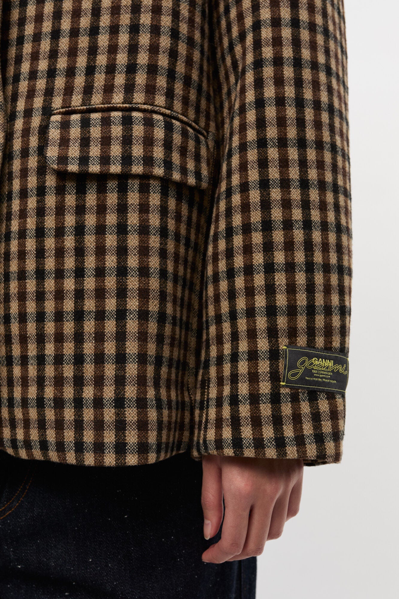 CHECK WOOL BLAZER