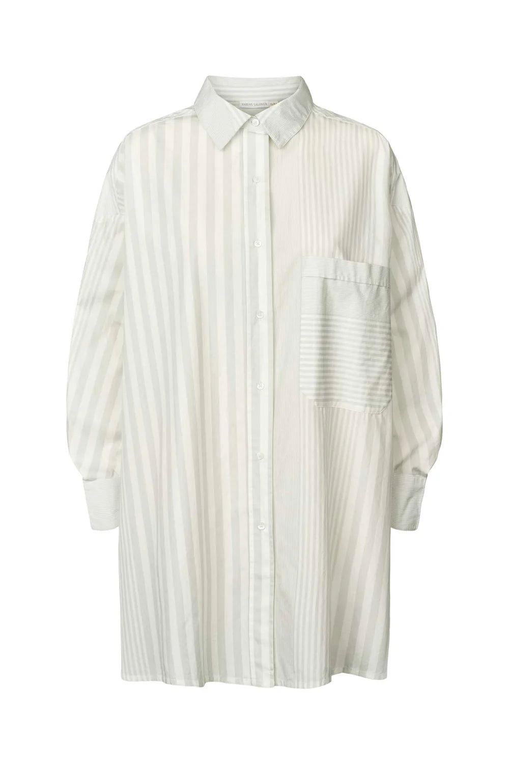 RABENS SALONER BOBBIE OVERSIZED SHIRT DIRTY CHALK STRIPE