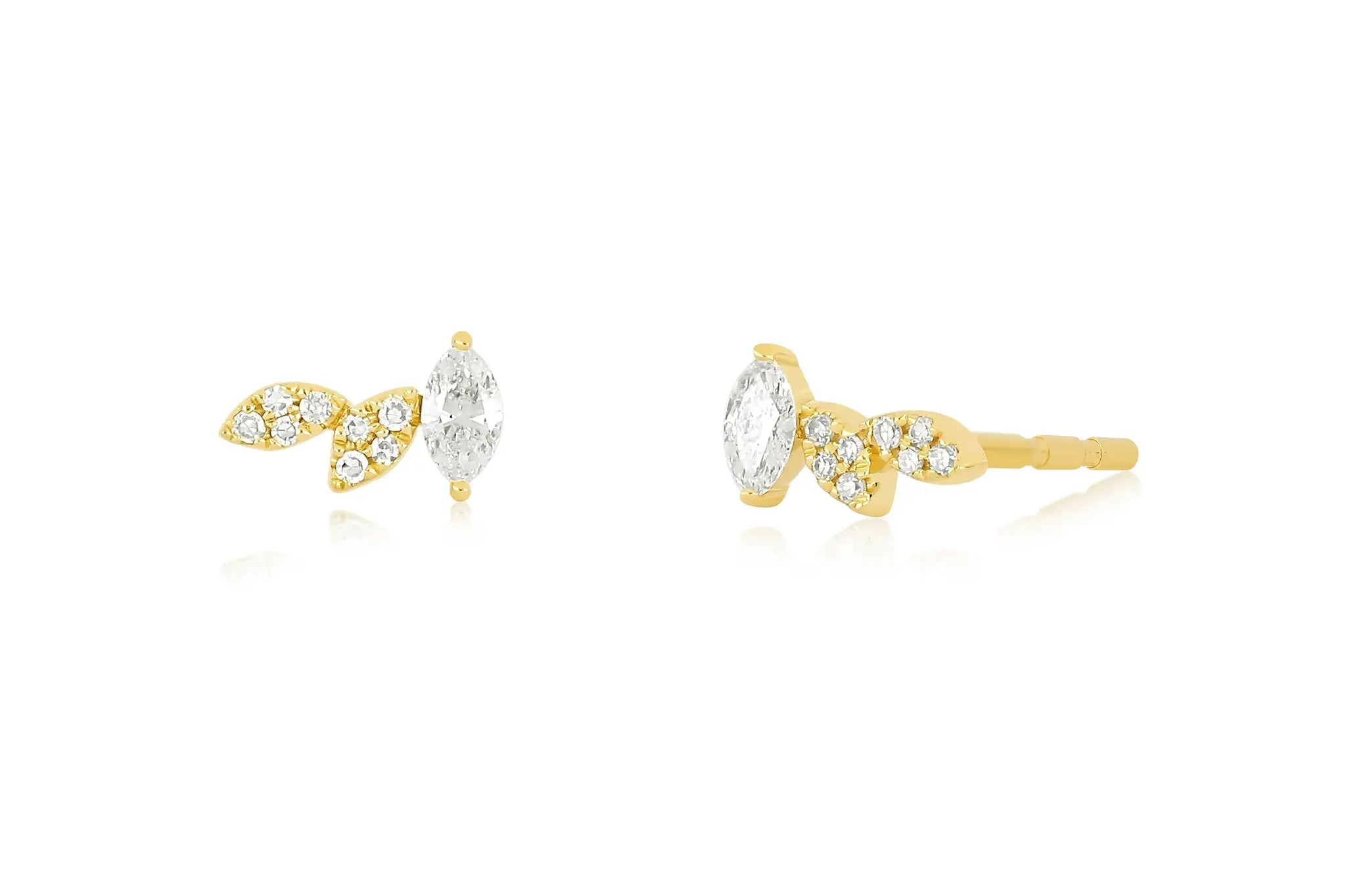 TRIPLE MARQUISE STUD EARRINGS EF-61362