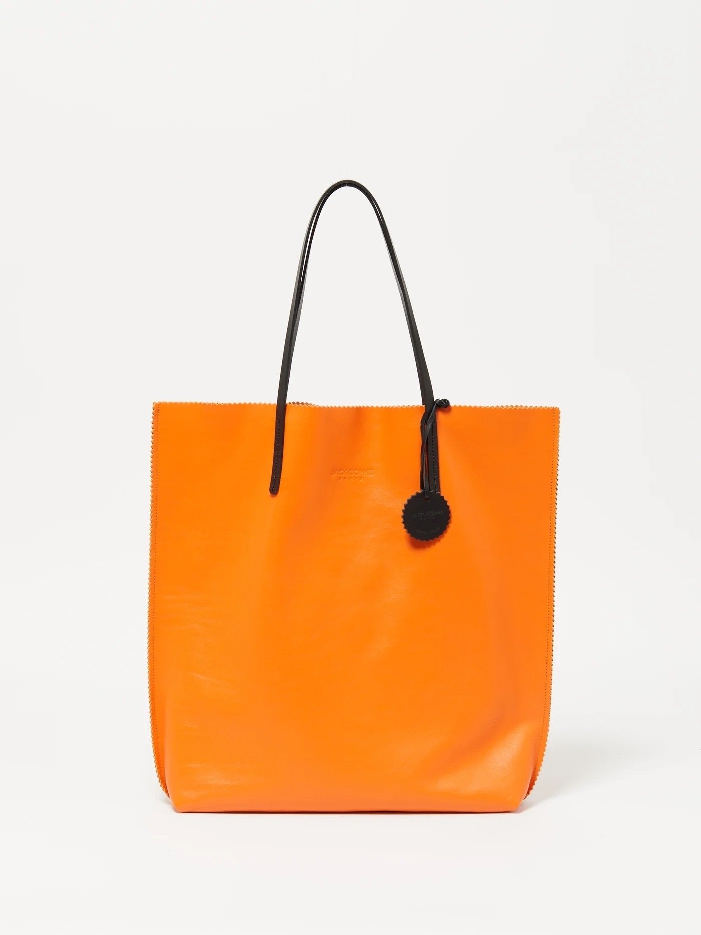 CALM NAPPA LEATHER TOTE BAG - MANDARINE