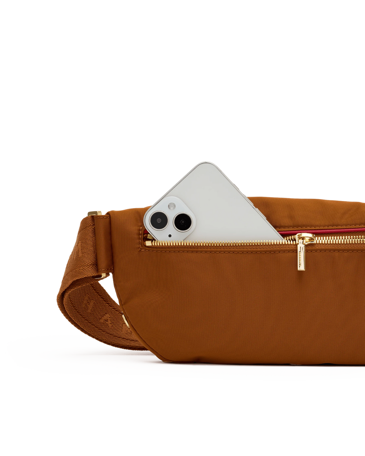 CHARLES CROSSBODY MED - AMBER NYLON/GOLD