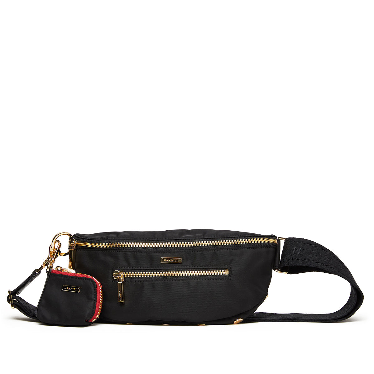 CHARLES CROSSBODY MED - BLACK NYLON CARGO/GOLD