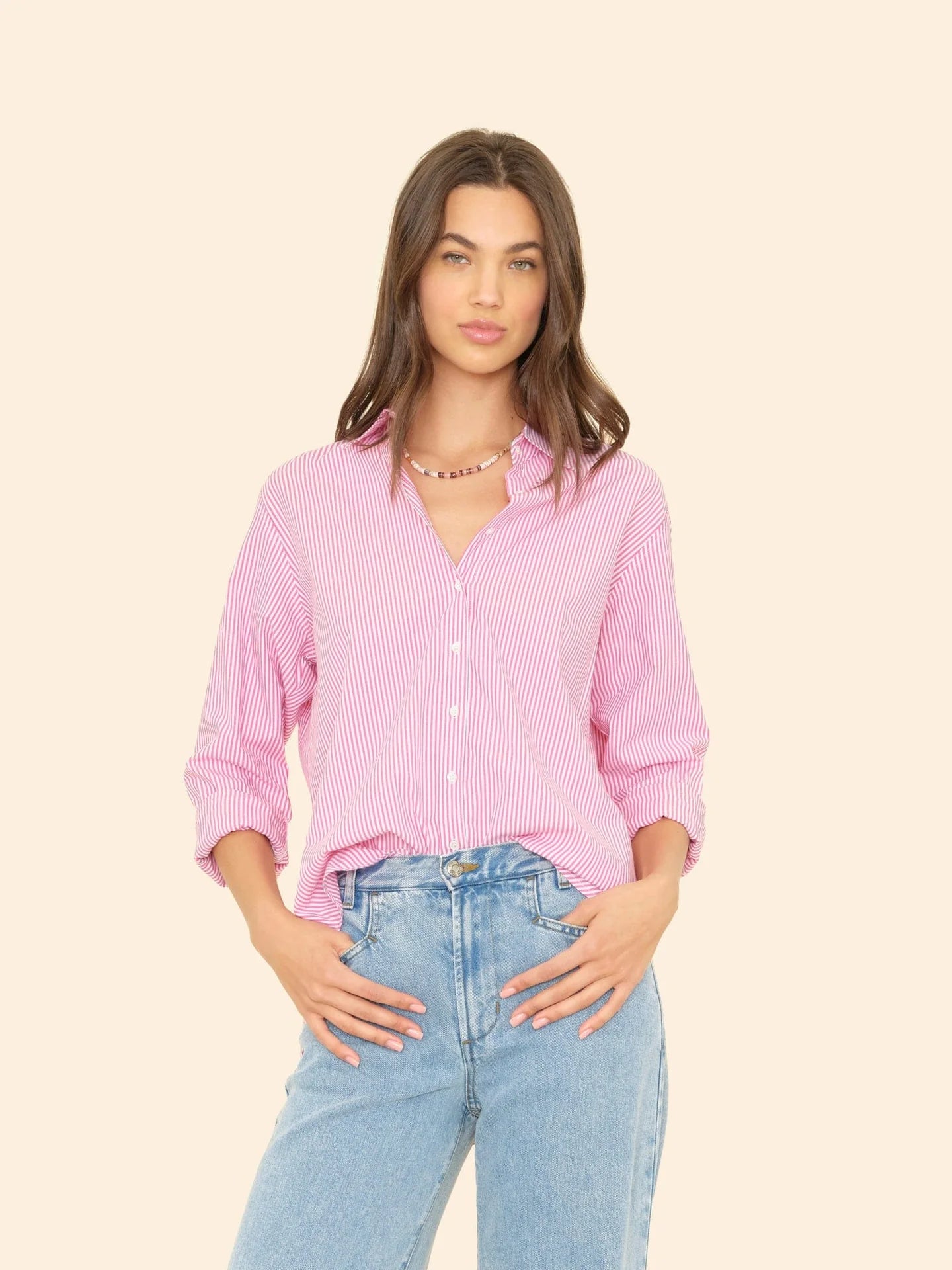 XIRENA BEAU SHIRT - BERRY PINK