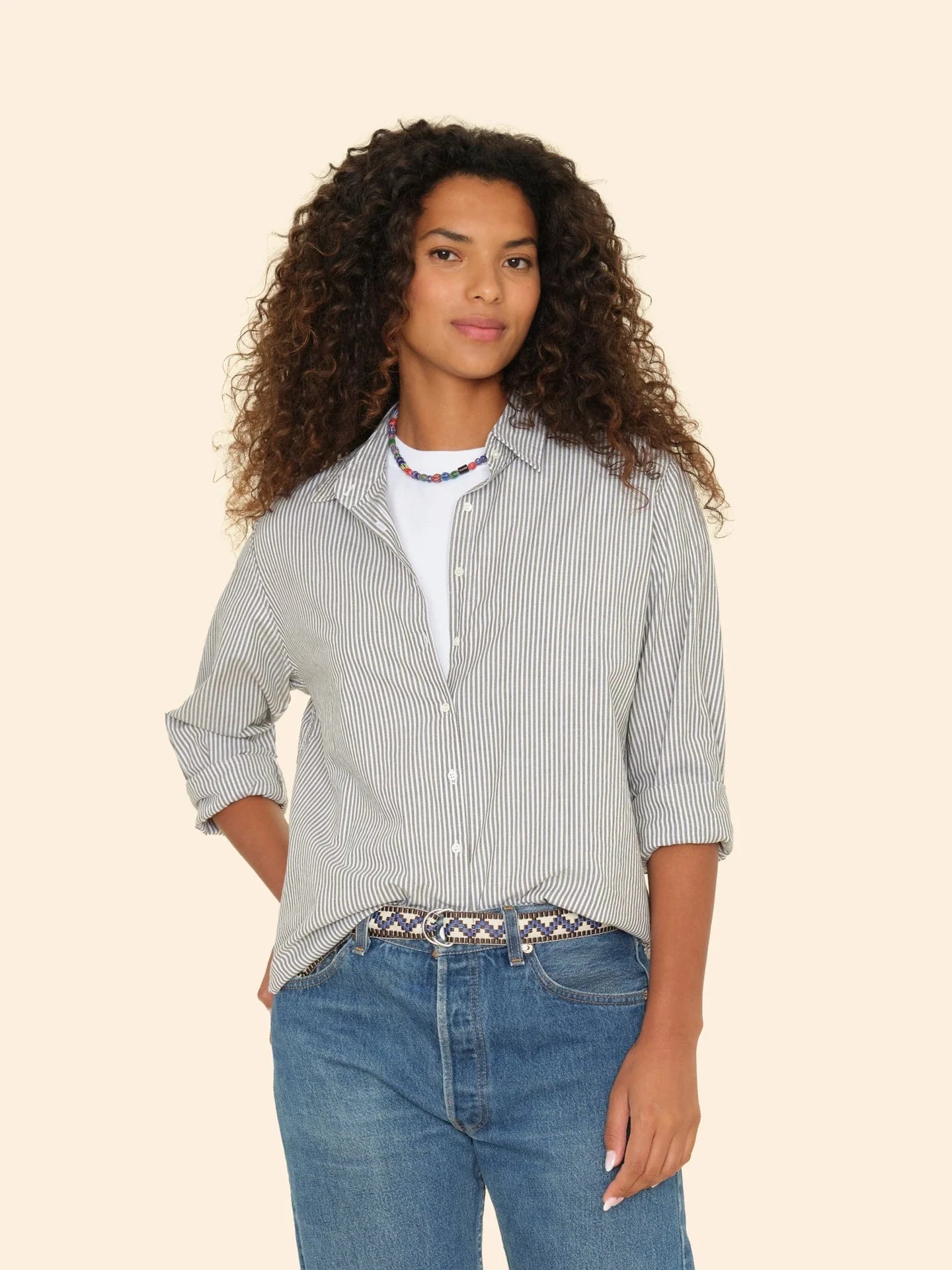 XIRENA BEAU SHIRT - SAGE WHITE