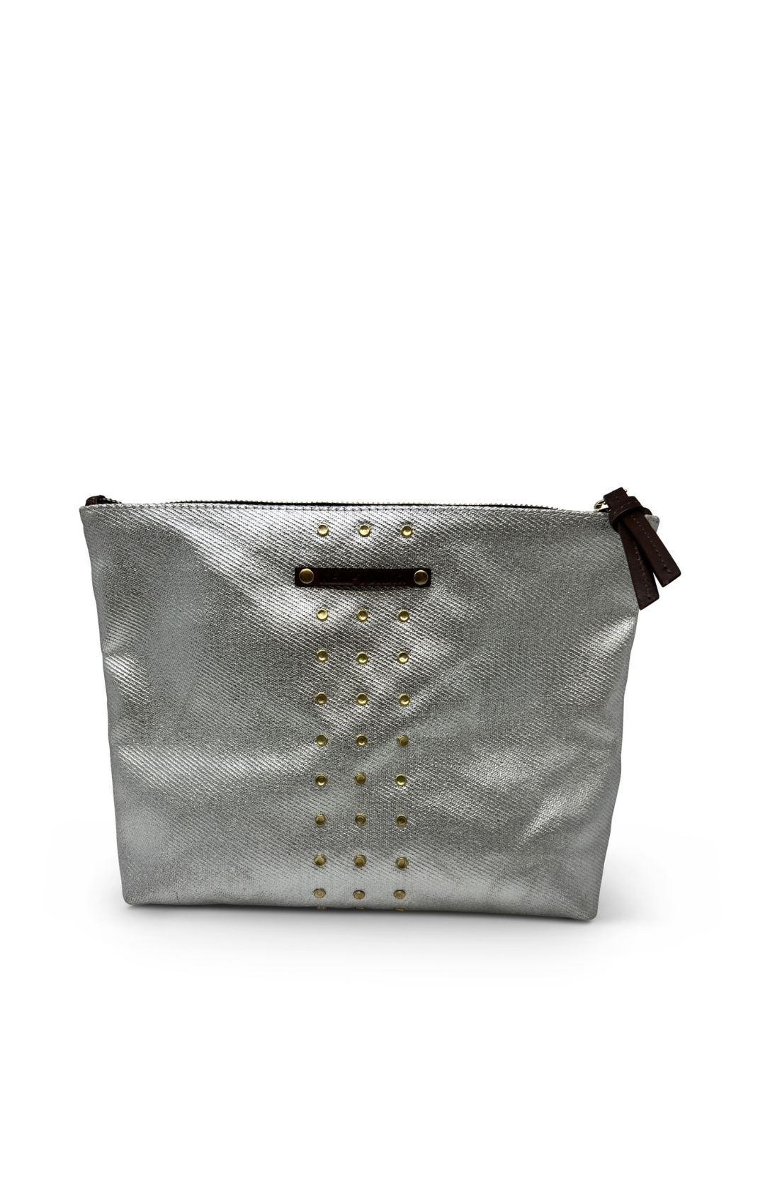 MEDIUM POUCH - METALLIC SILVER
