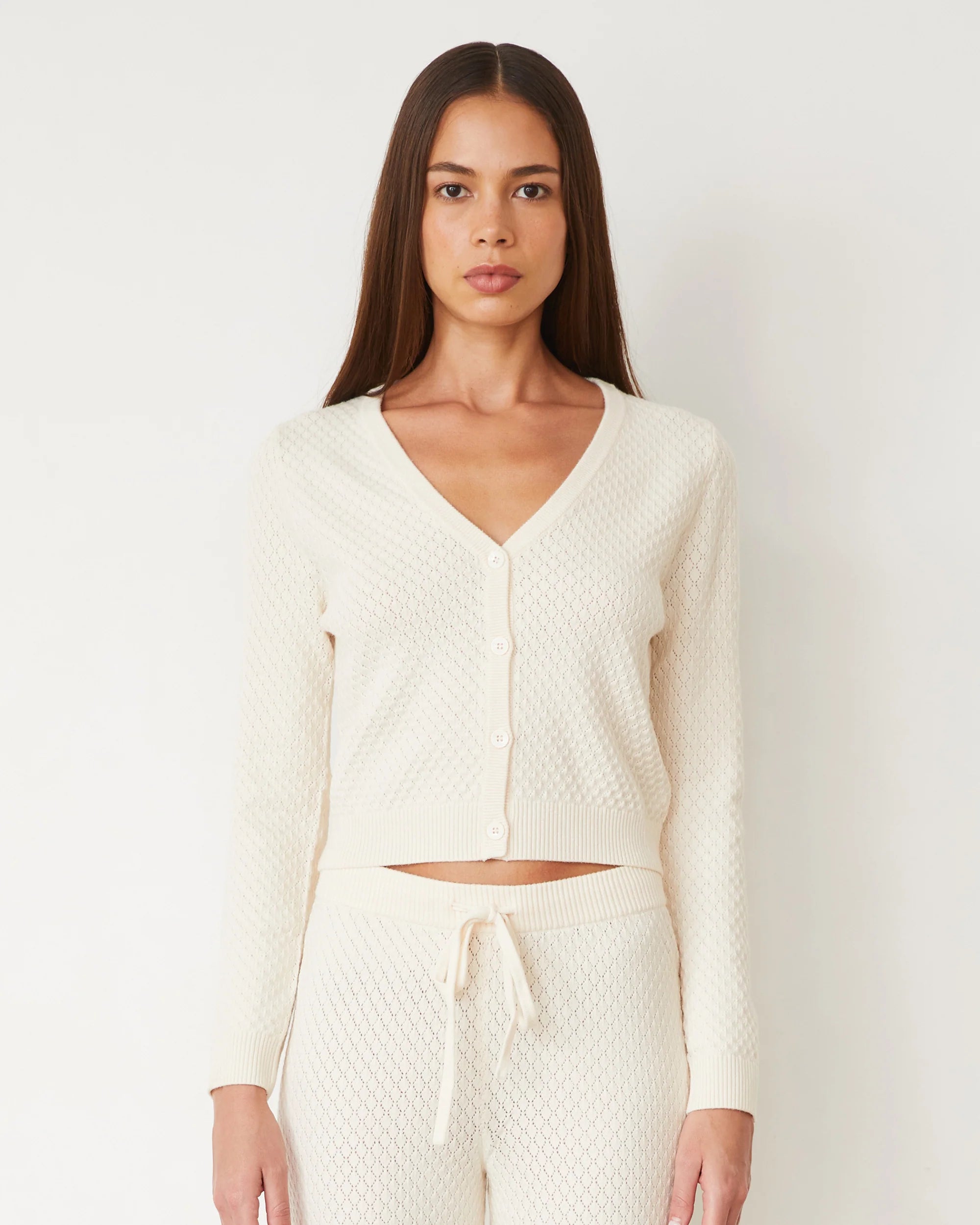 monrow WAFFLE CARDIgan