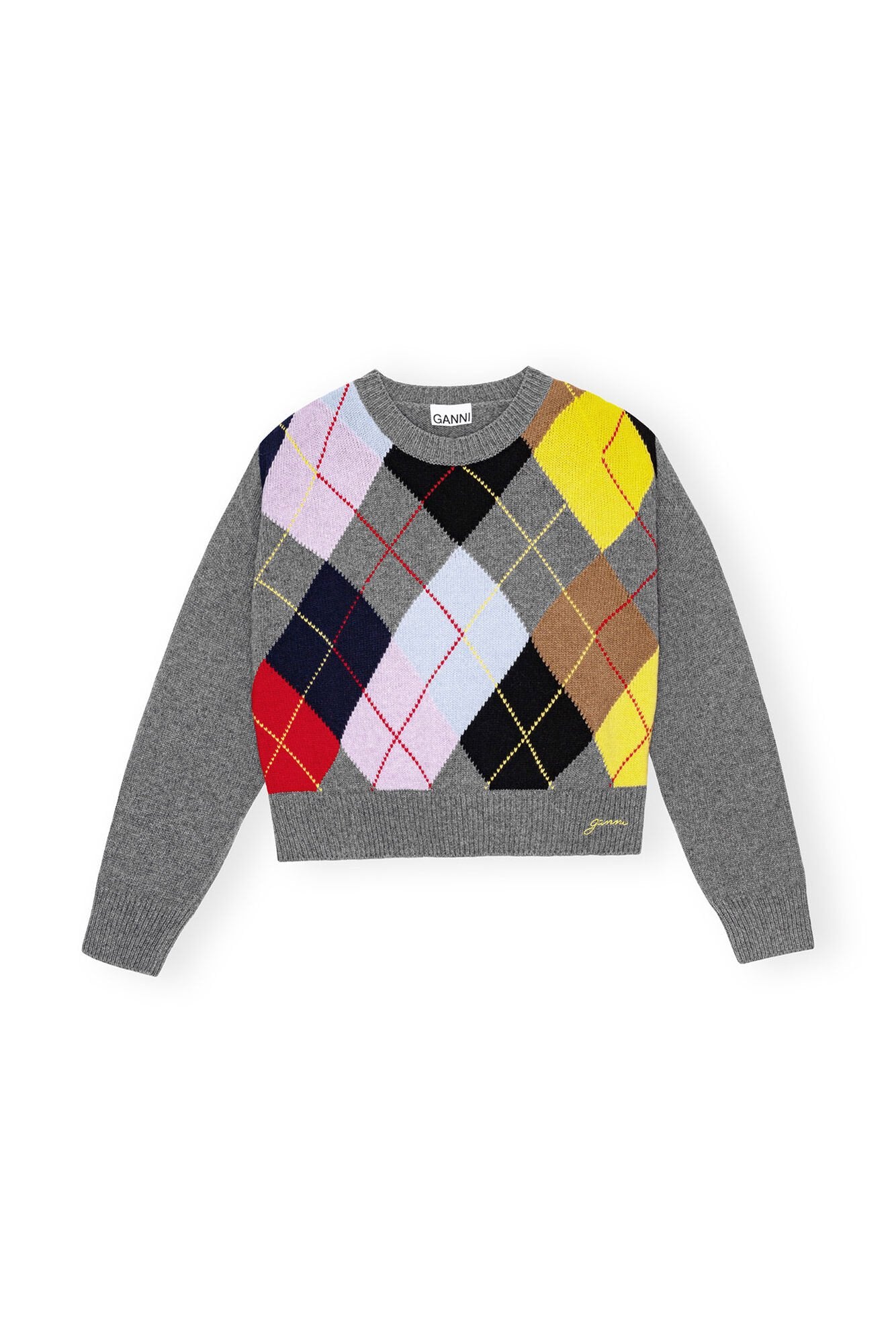 HARLEQUIN WOOL MIX OVERSIZED SWEATER