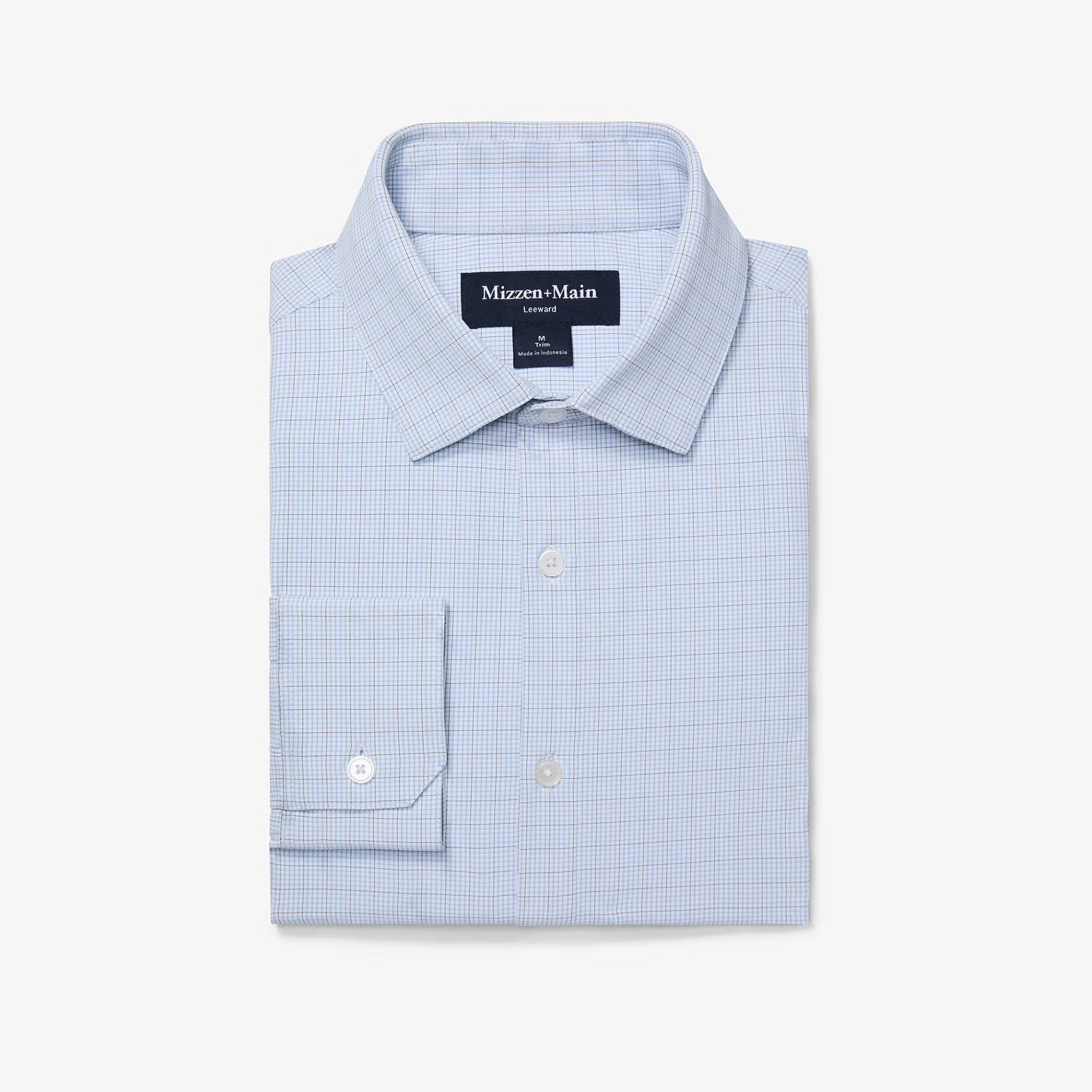 mizzen + main LEEWARD - LighT BLUe MINI PLAID