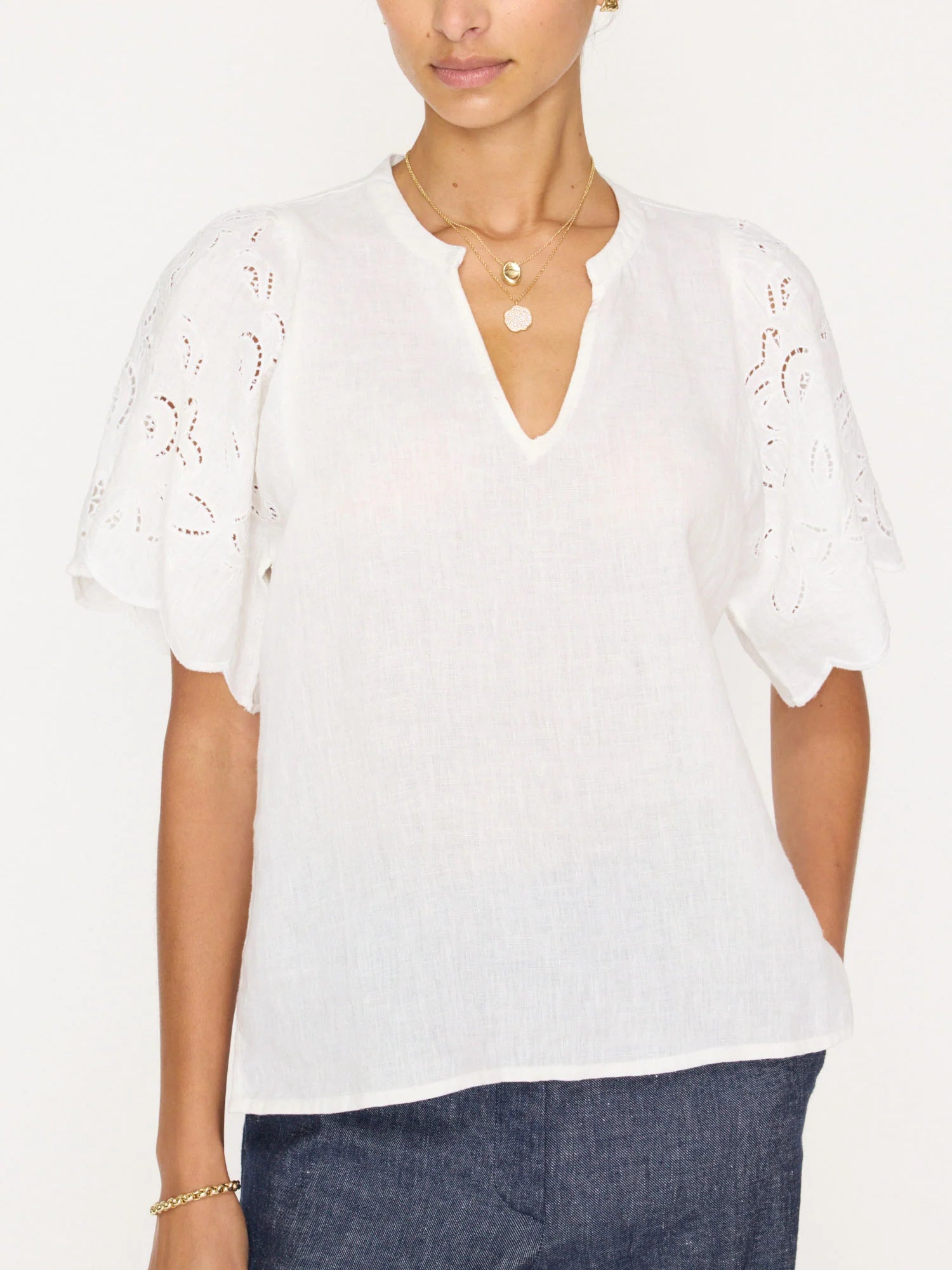 BROCHU WALKER SHORE TOP - PEARL