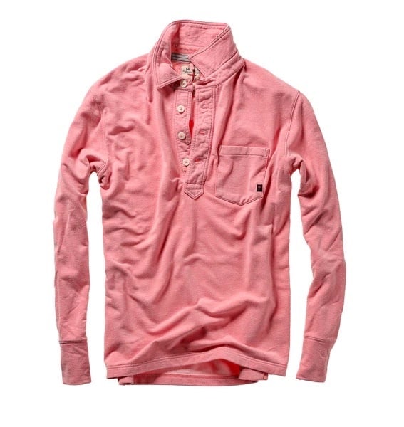 LOOPBACK POLO - PINK HEATHER