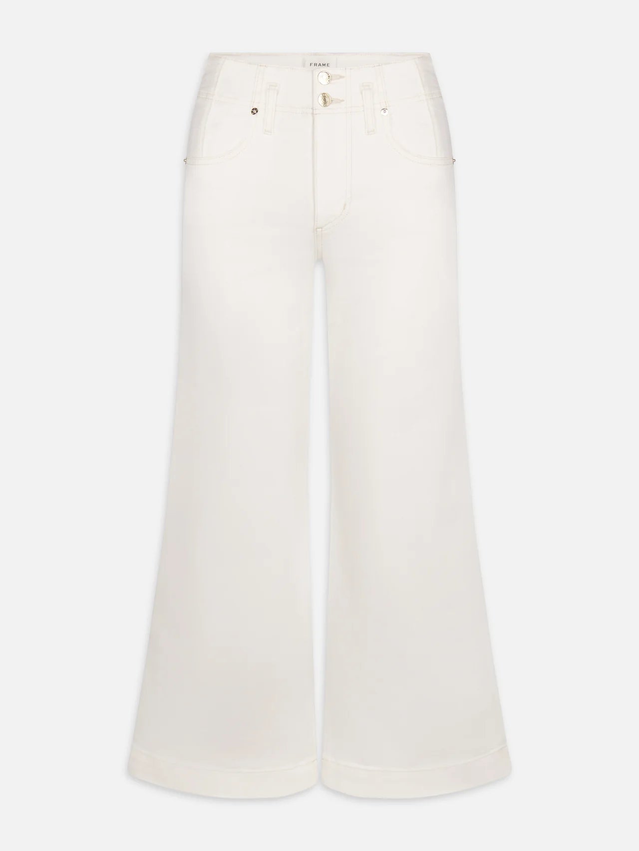 SEAMED WIDE TROUSER CROP