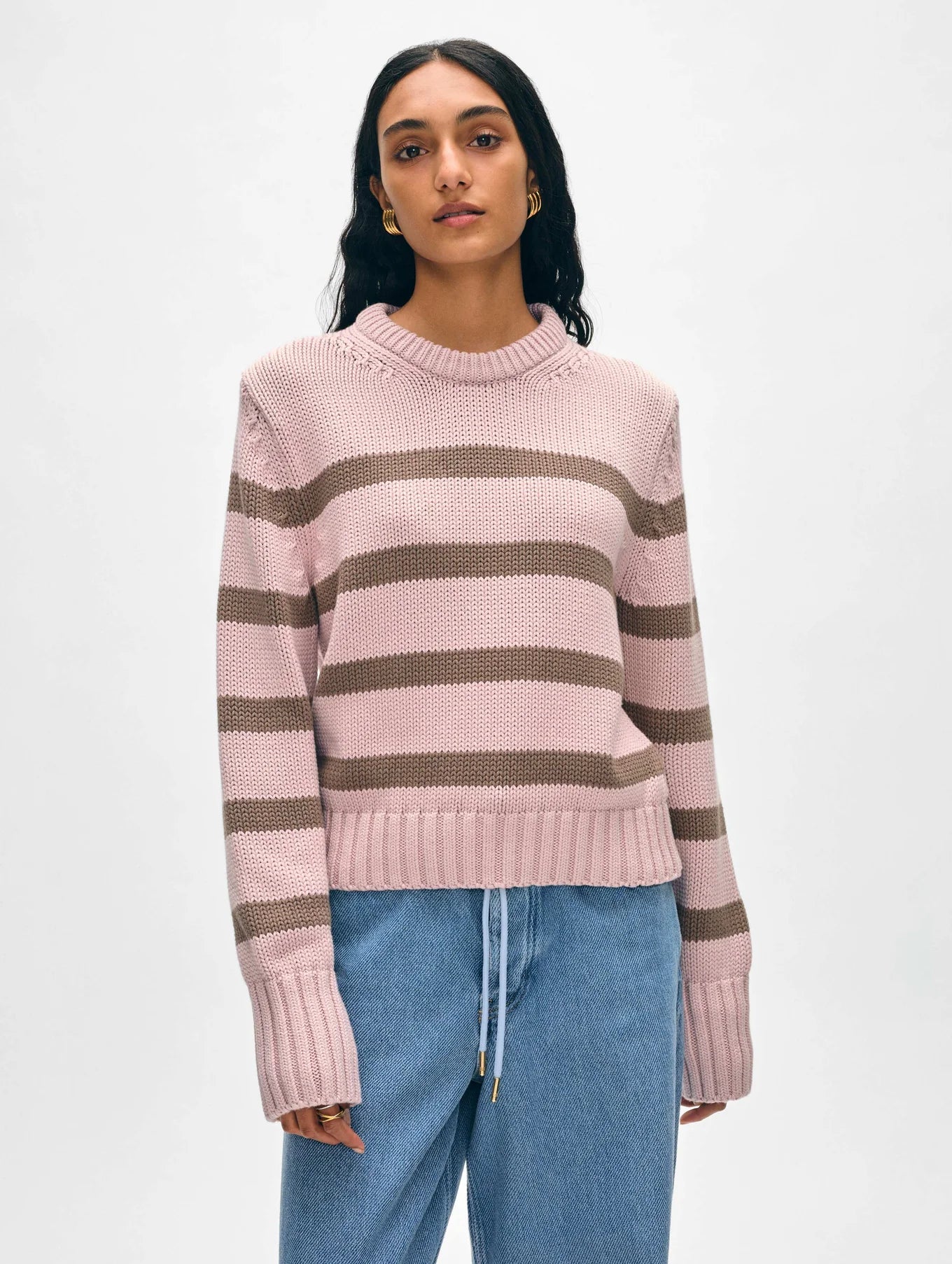white + warren COTTON CREW