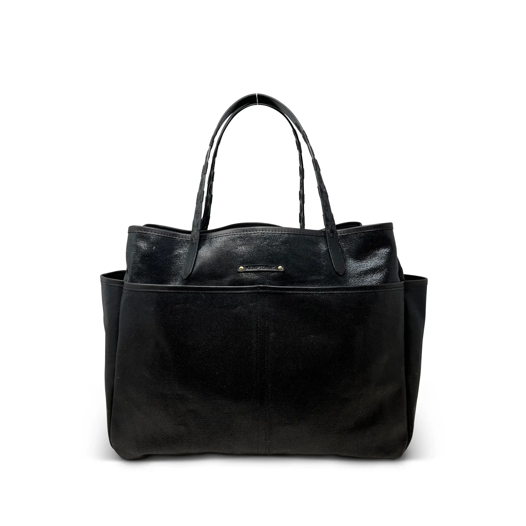 SLICK CANVAS TOTE - BLACK