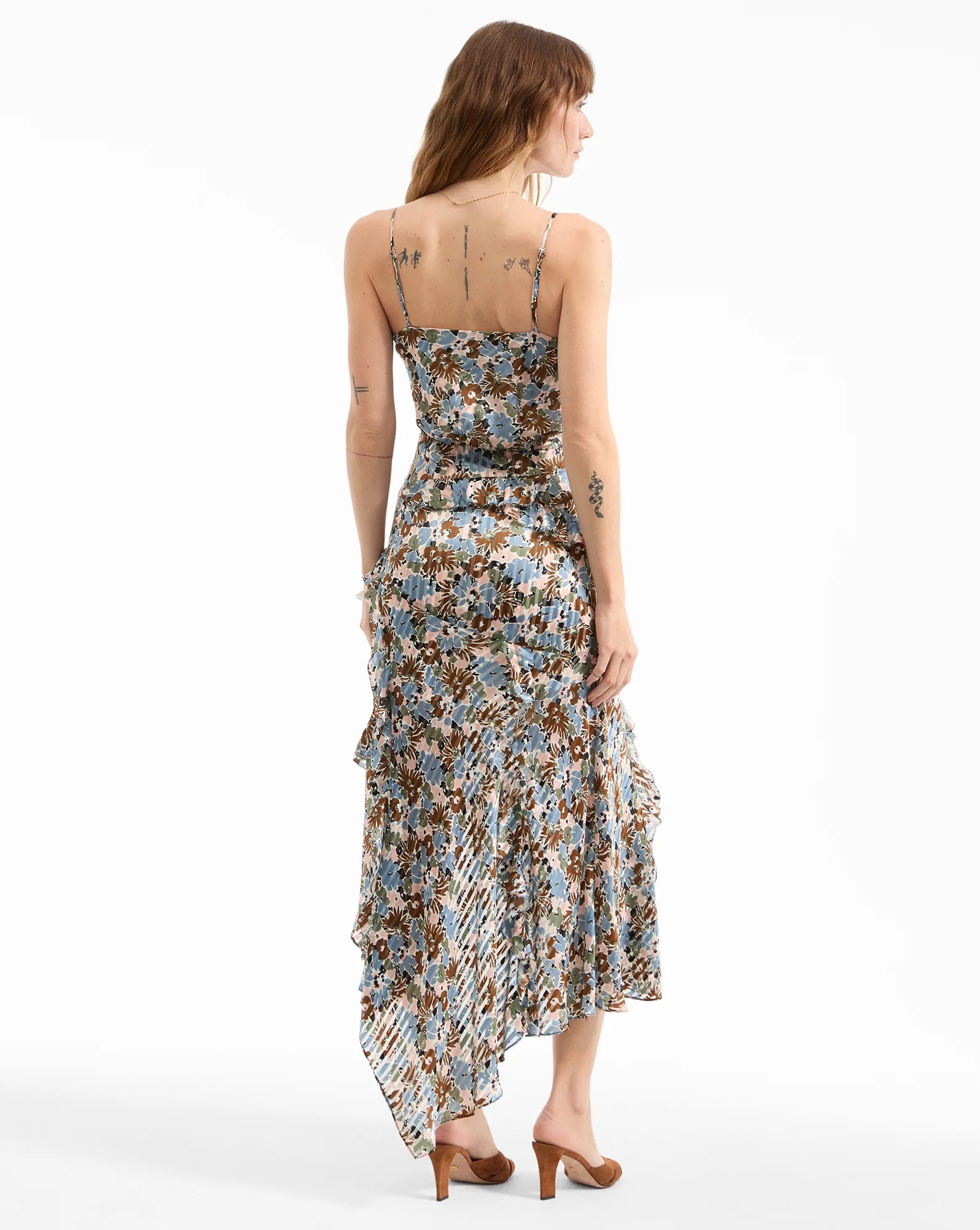 VERONICA BEARD AVENEL SILK MIDI DRESS