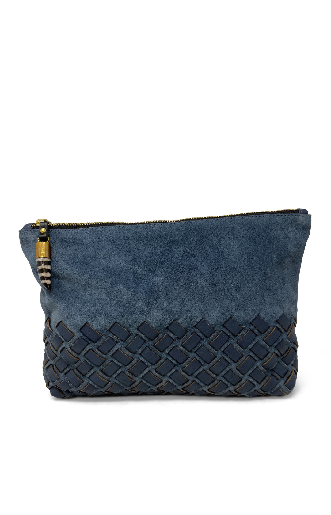 MED POUCH - STEEL BLUE CROSSWEAVE
