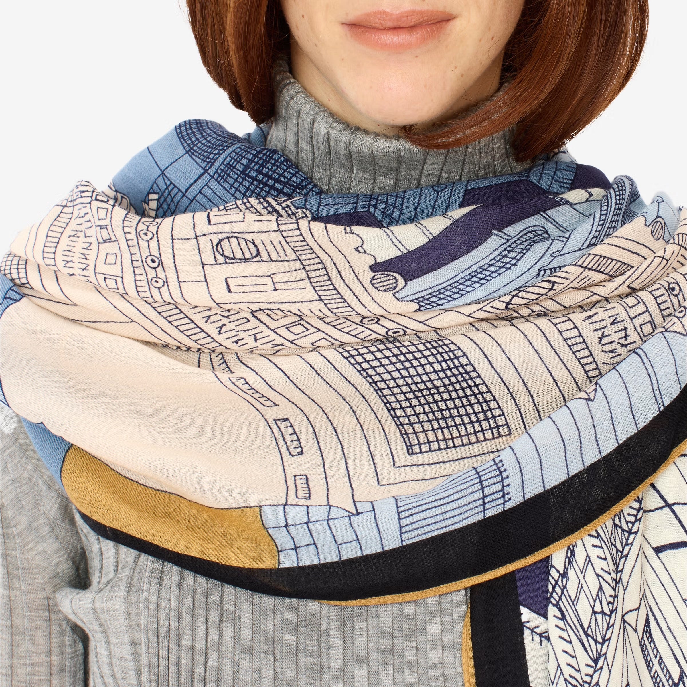 INOUI SCARF 100 PARIS NAVY/MARINE