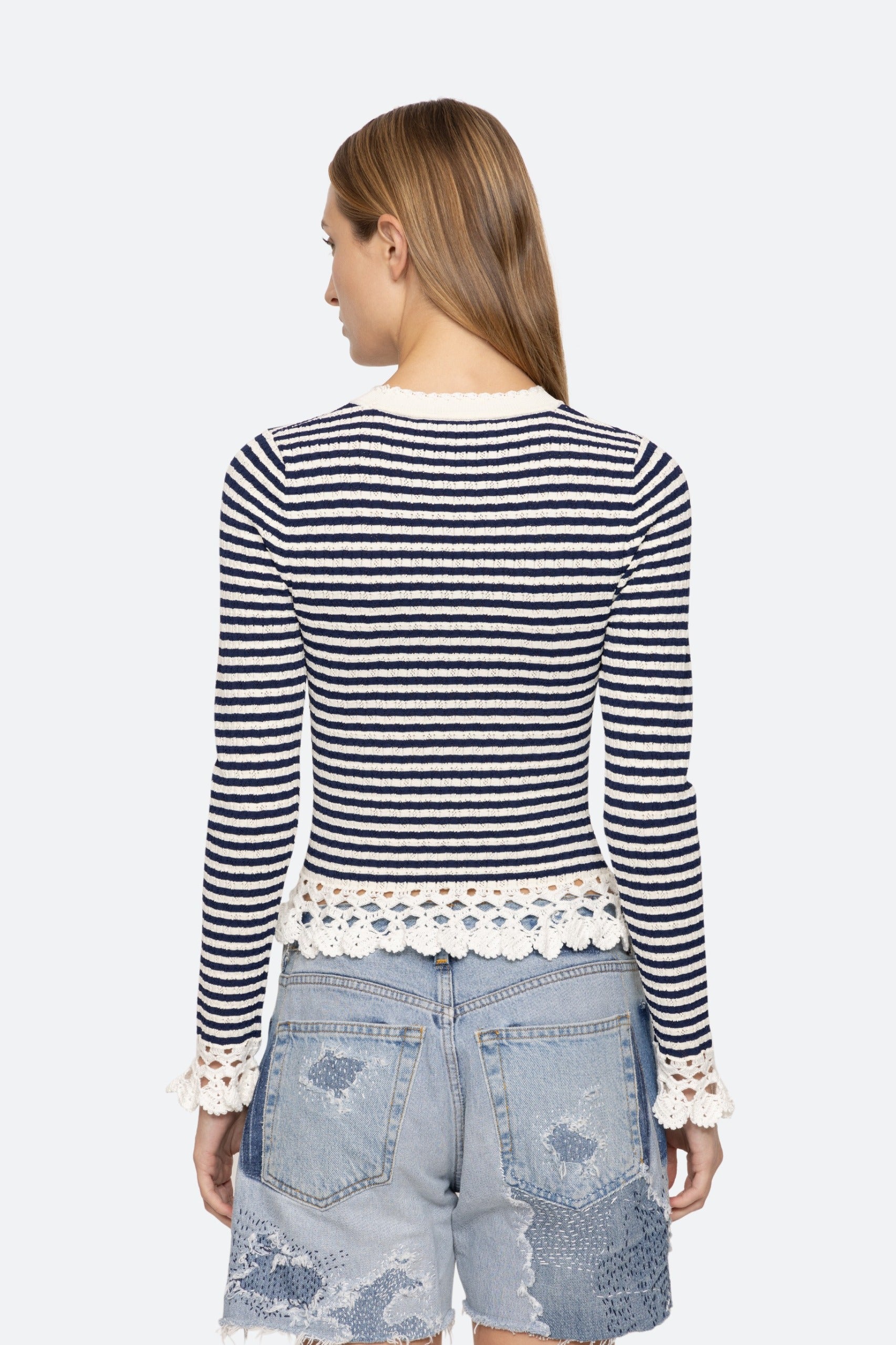 Sea NY Addy Striped Knit long Sleeve Tee