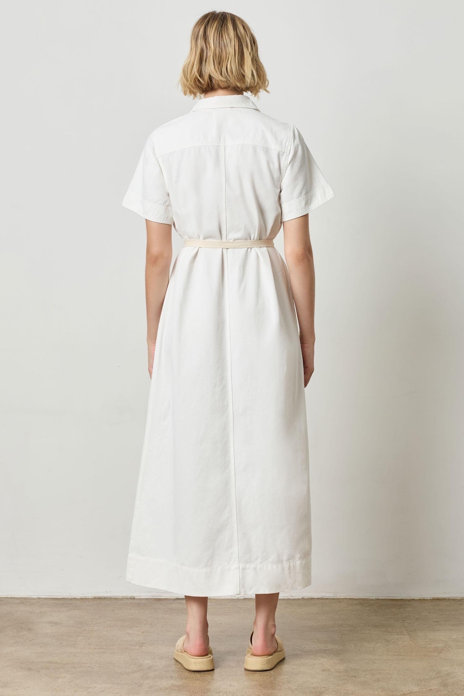 LILLA P SHORT SLEEVE MAXI SHIRT DRESS