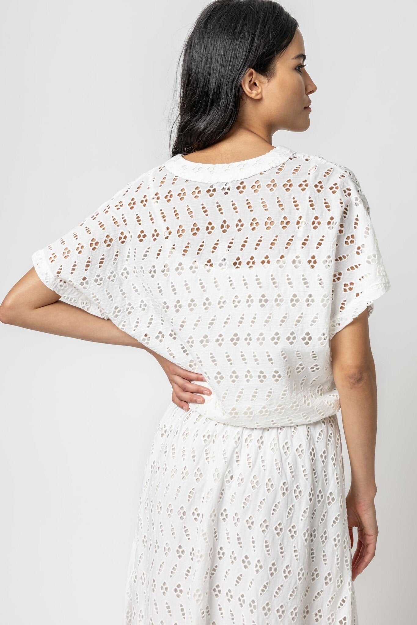 EYELET DRAWSTRING DOLMAN