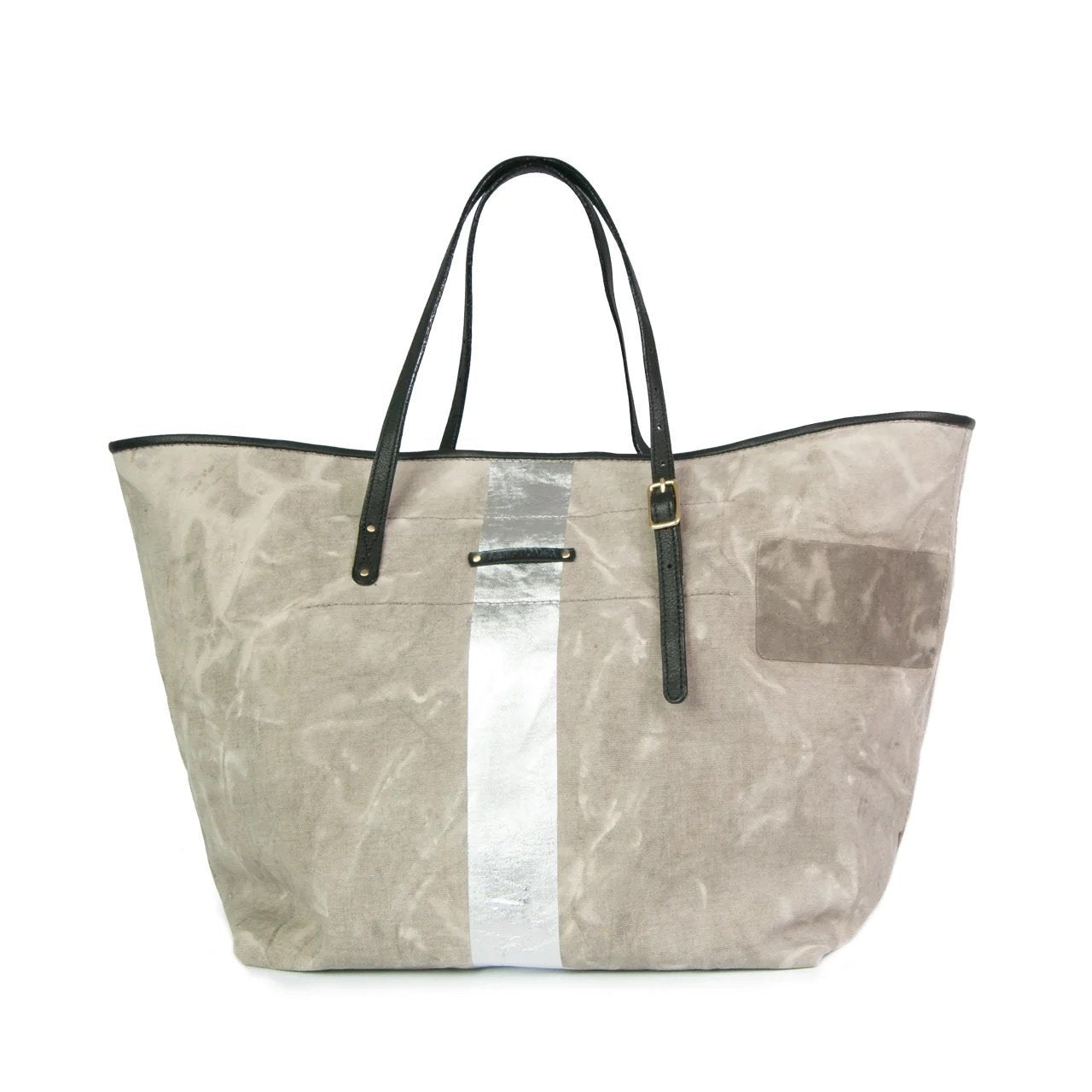 POSTAL SILVER STRIPE URBAN BEACH TOTE