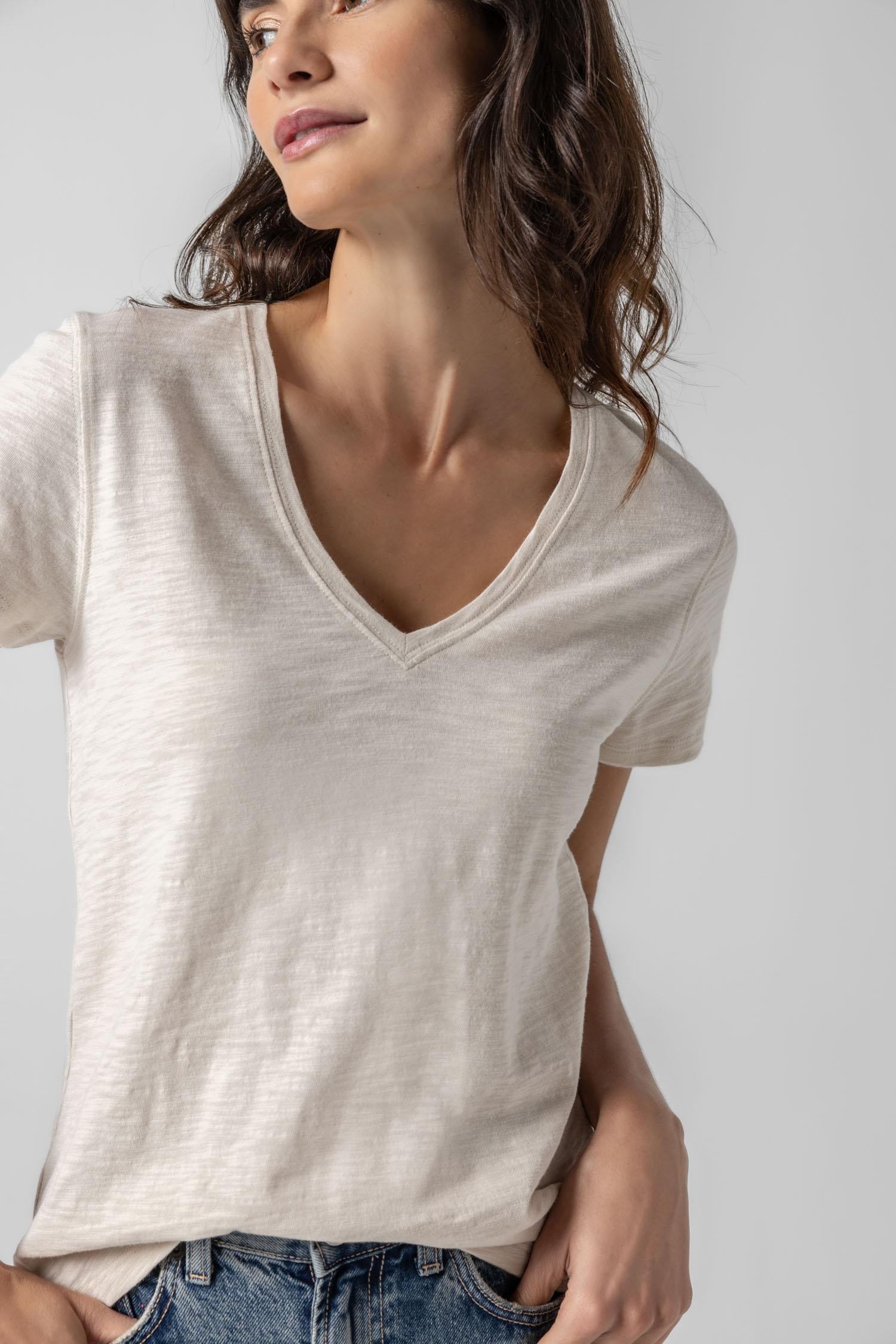 SS BACK SEAM V-NECK