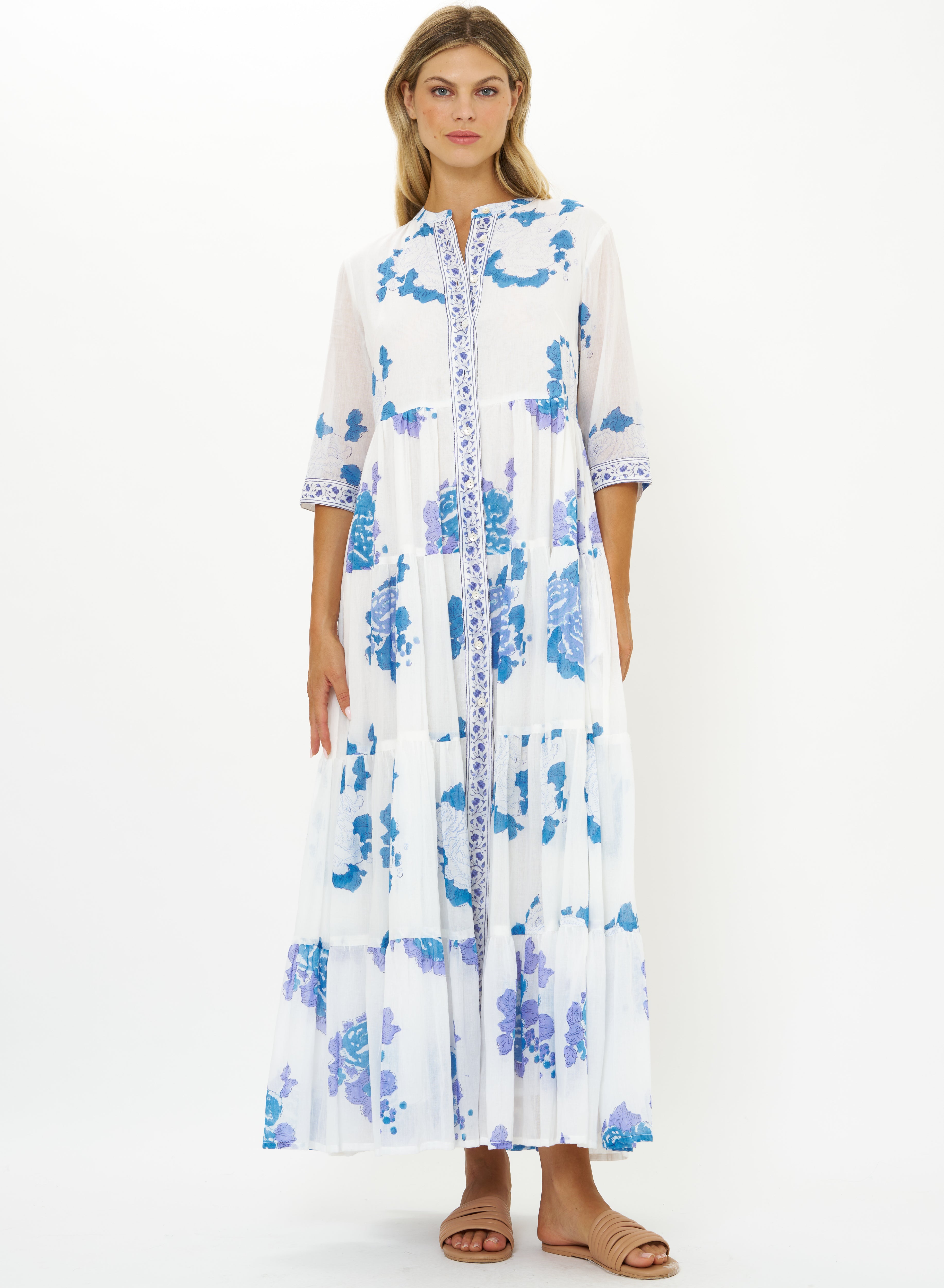 3/4 BUTTON MAXI - PORTOFINO BLUE