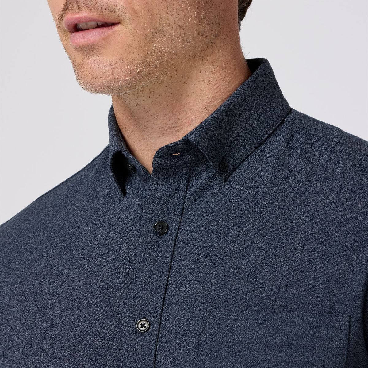 CITY FLANNEL - NAVY HEATHER