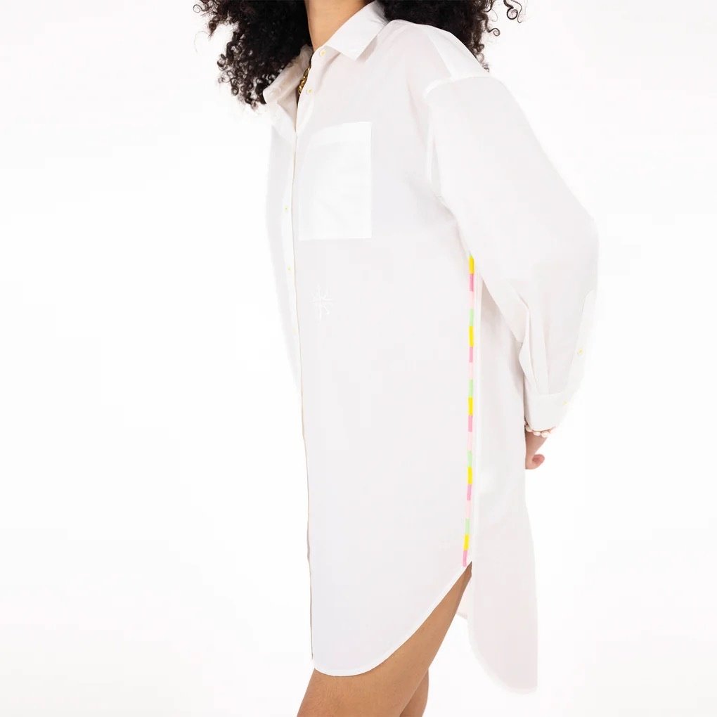 EVA SHIRT DRESS - WHITE