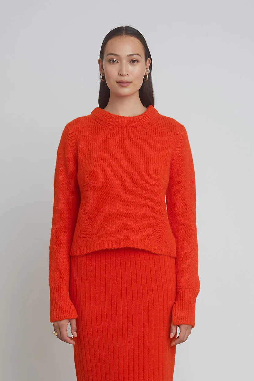 AVA SWEATER - TOMATO