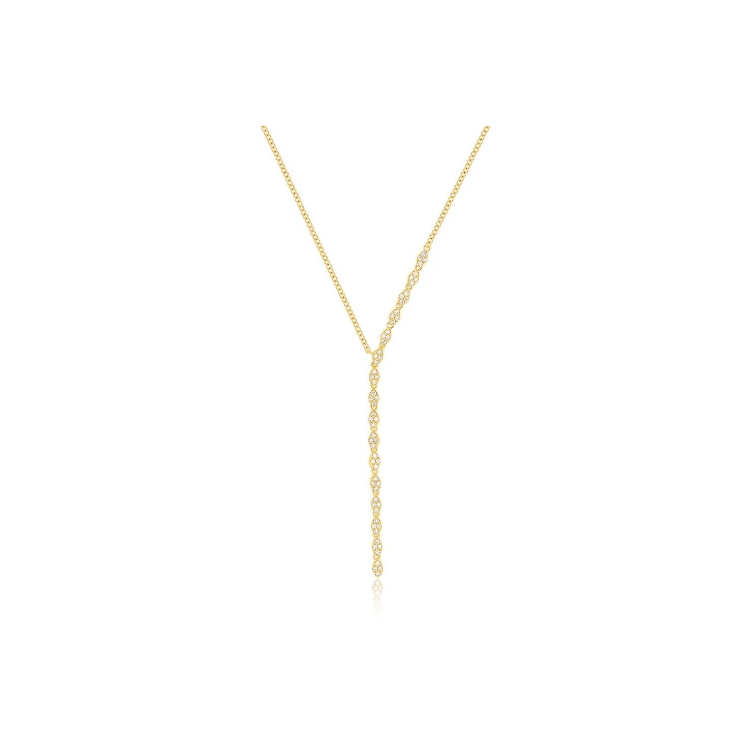 PAVE DIAMOND MARQUISE WATERFALL NECKLACE