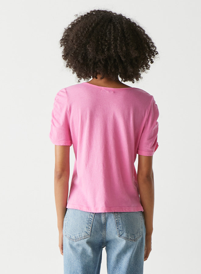 michael stars Josie Ruched Sleeve Tee