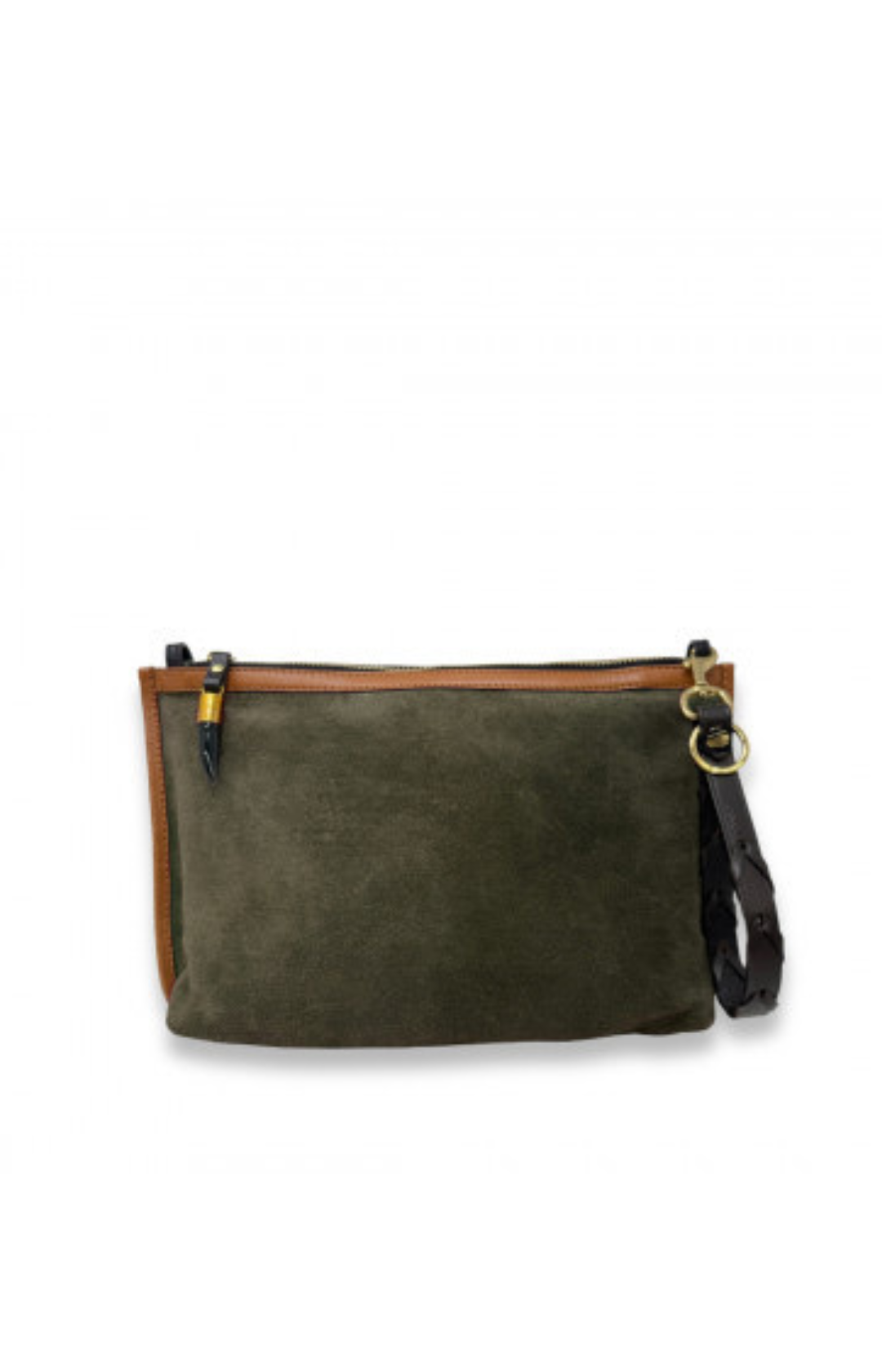MABEL CLUTCH - OLIVE SUEDE