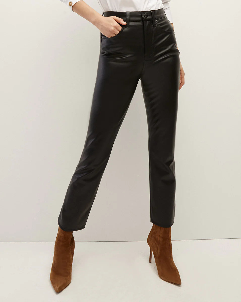 CARLY VEGAN LEATHER KICK FLARE PANT