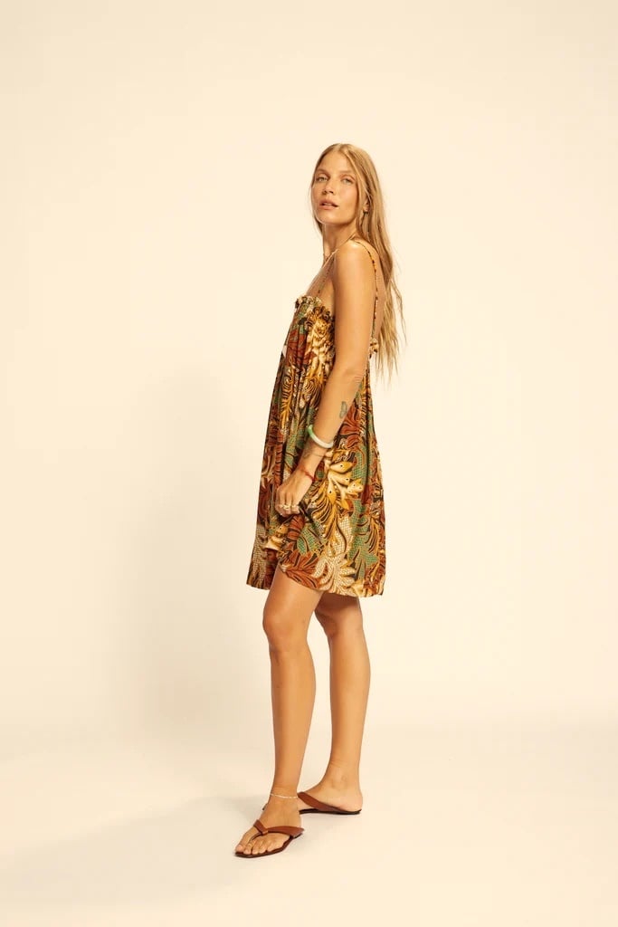 DONNA DRESS - JUNGLE PRINT MOSS GREEN