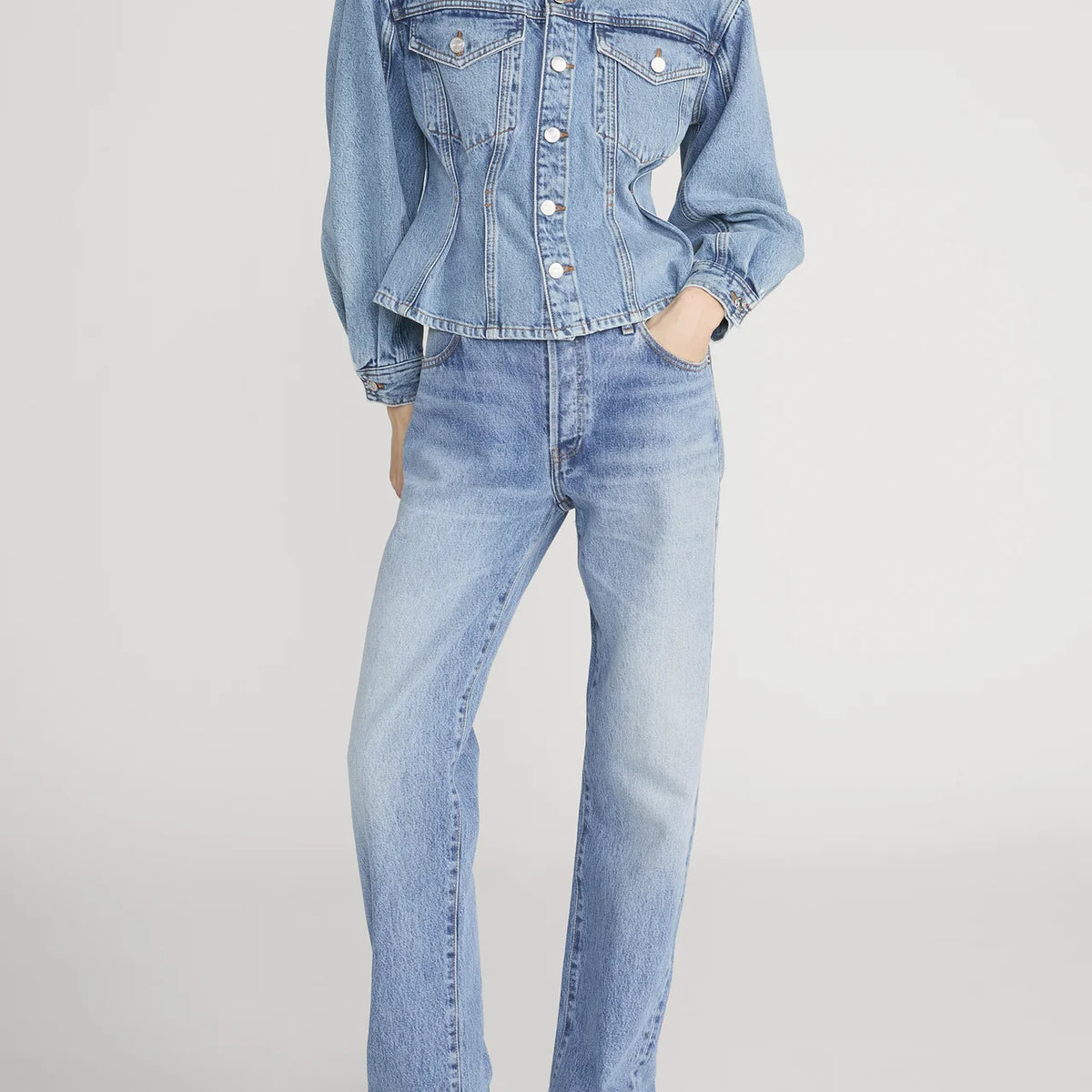 FRAME THE NIPPED COLLARLESS JACKET
