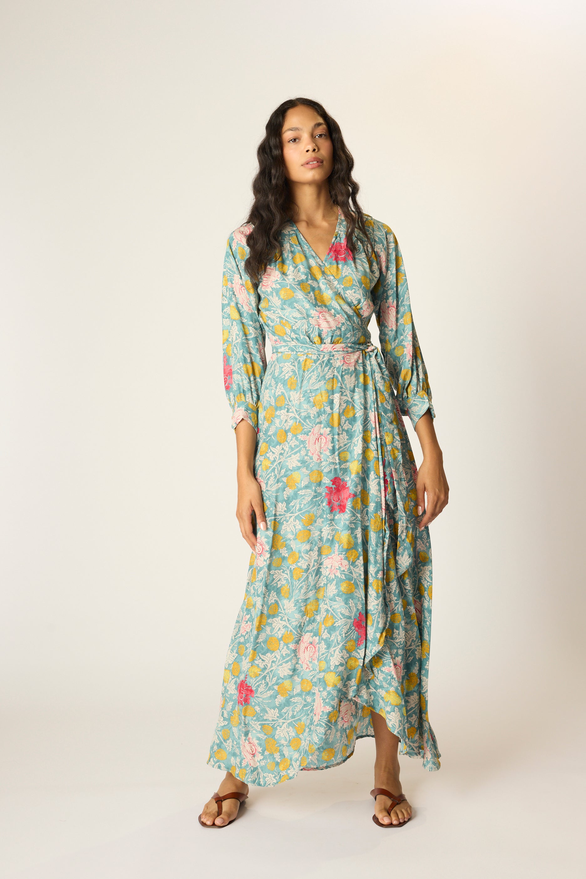 NATALIE MARTIN KATE LONG SLEEVE DRESS LEHUA PRINT SEA