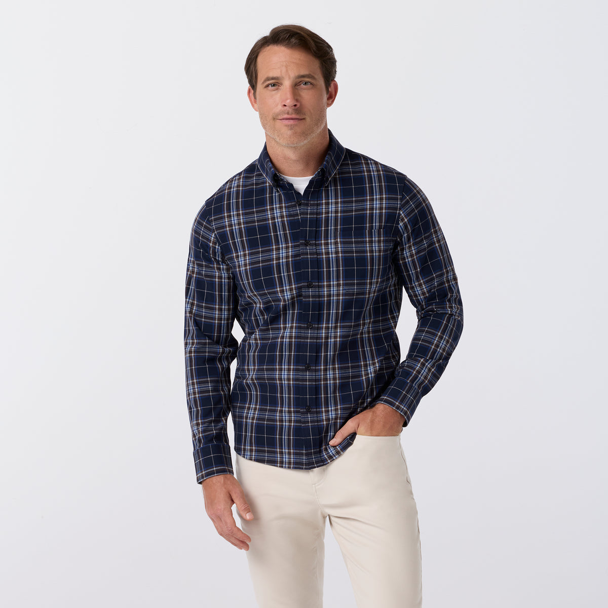 CITY FLANNEL - NAVY THOMAS PLAID